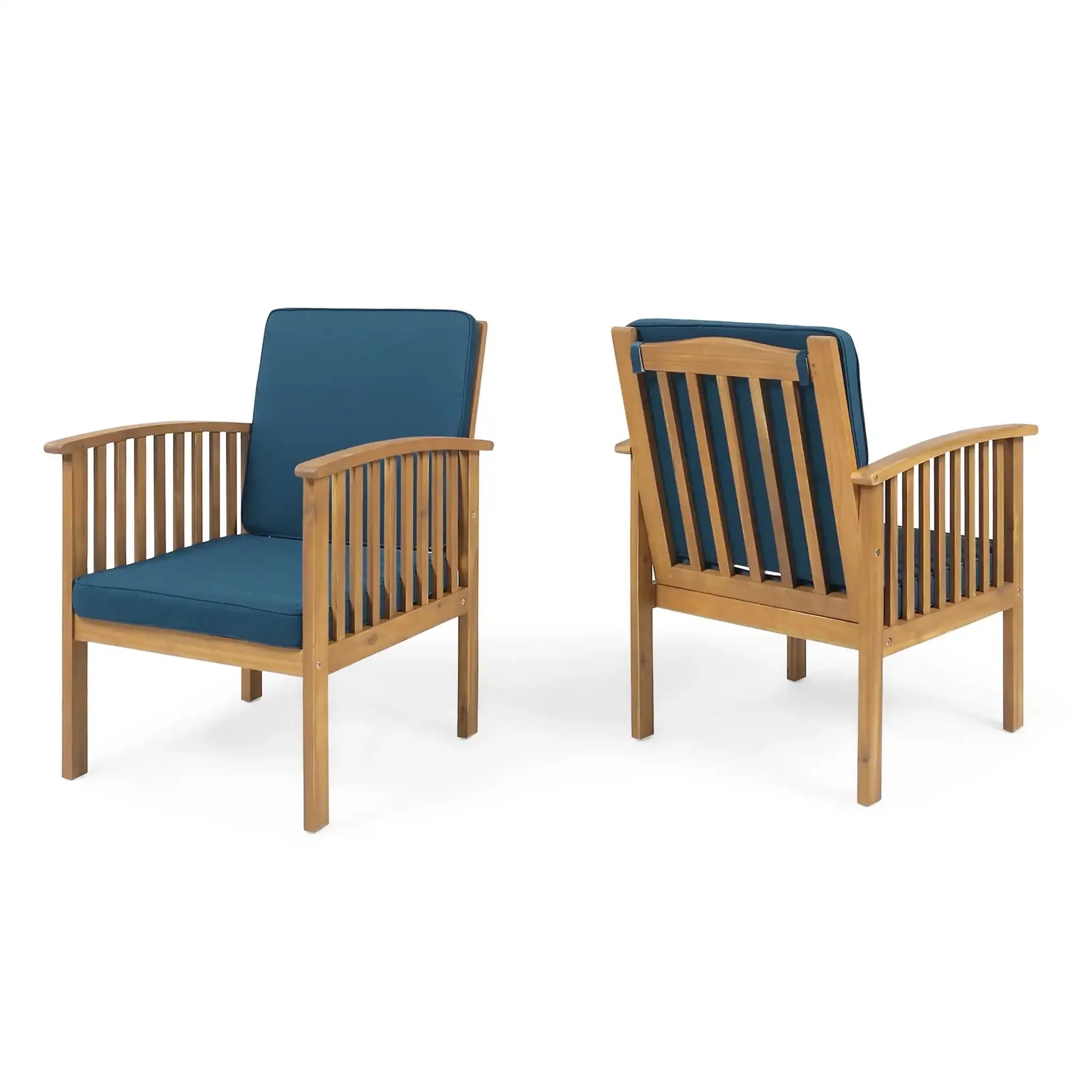 Casa - Acacia Club Chair Coastal Classic Outdoor Seating, Waterproof Fabric - Image 2