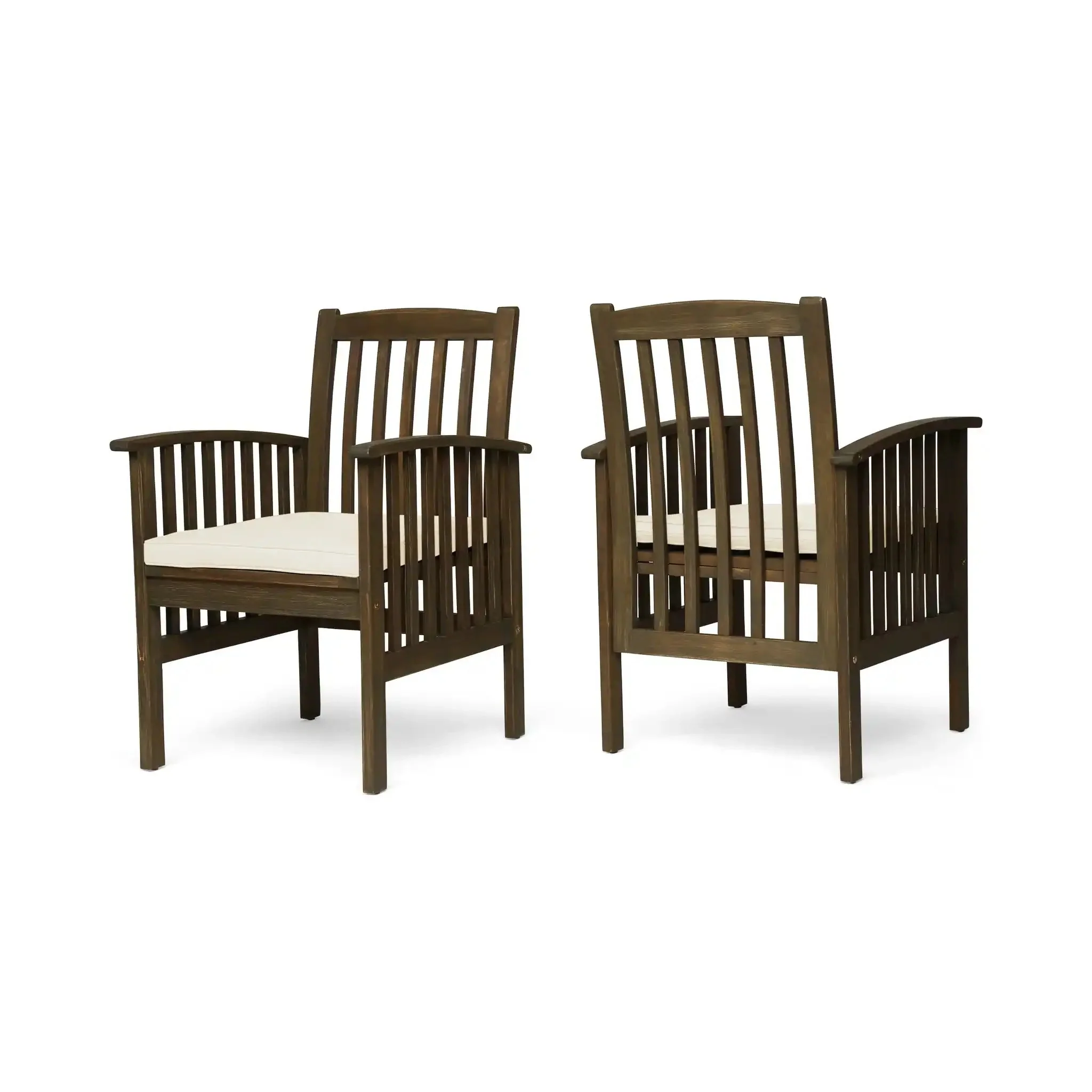 Casa - Acacia Dining Chair Set With Cushions, - Image 3