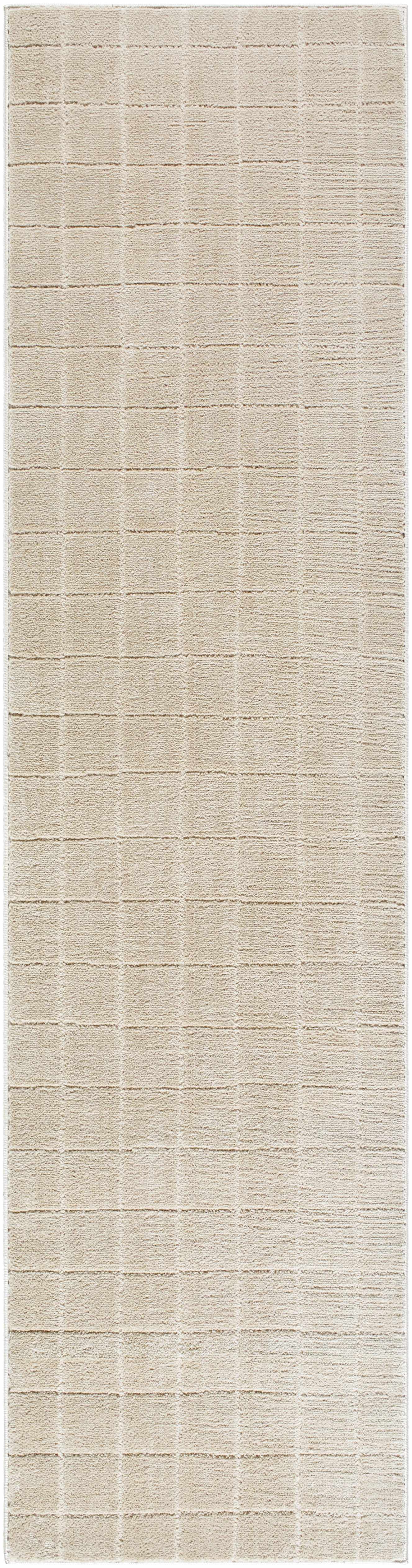 Cascade Checkered Beige Area Rug - Image 4