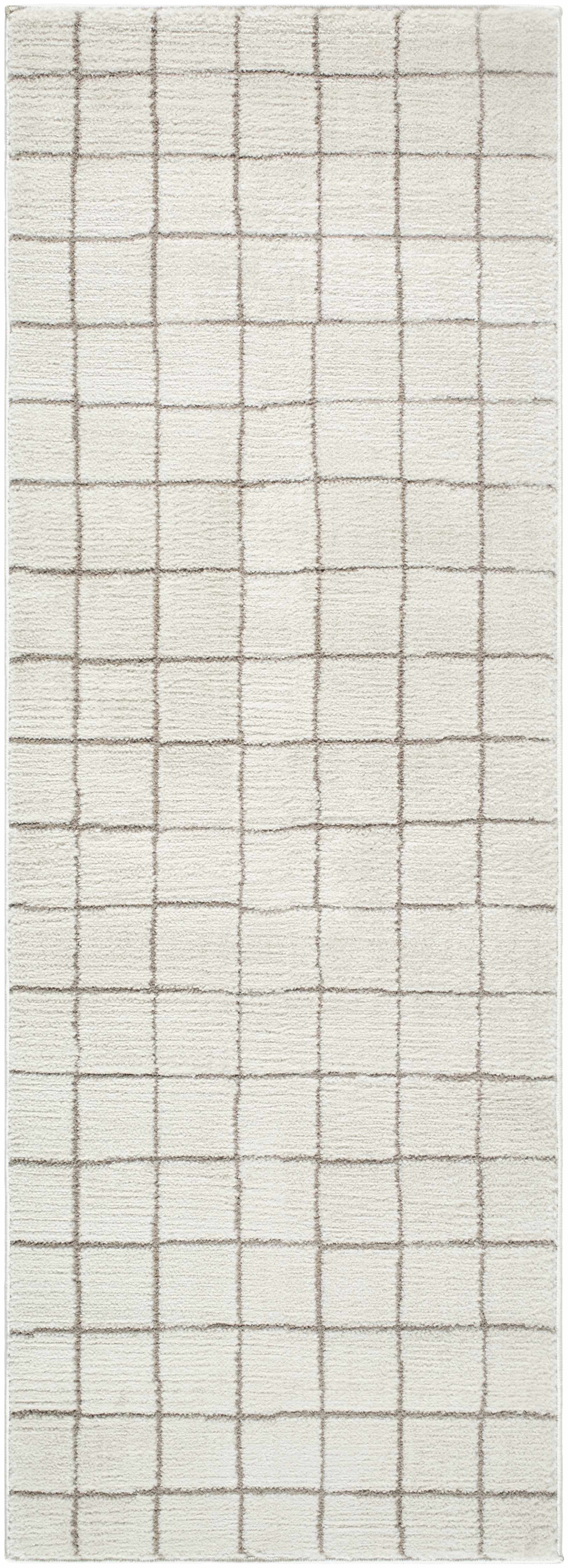 Cascade Checkered Ivory Area Rug - Image 4