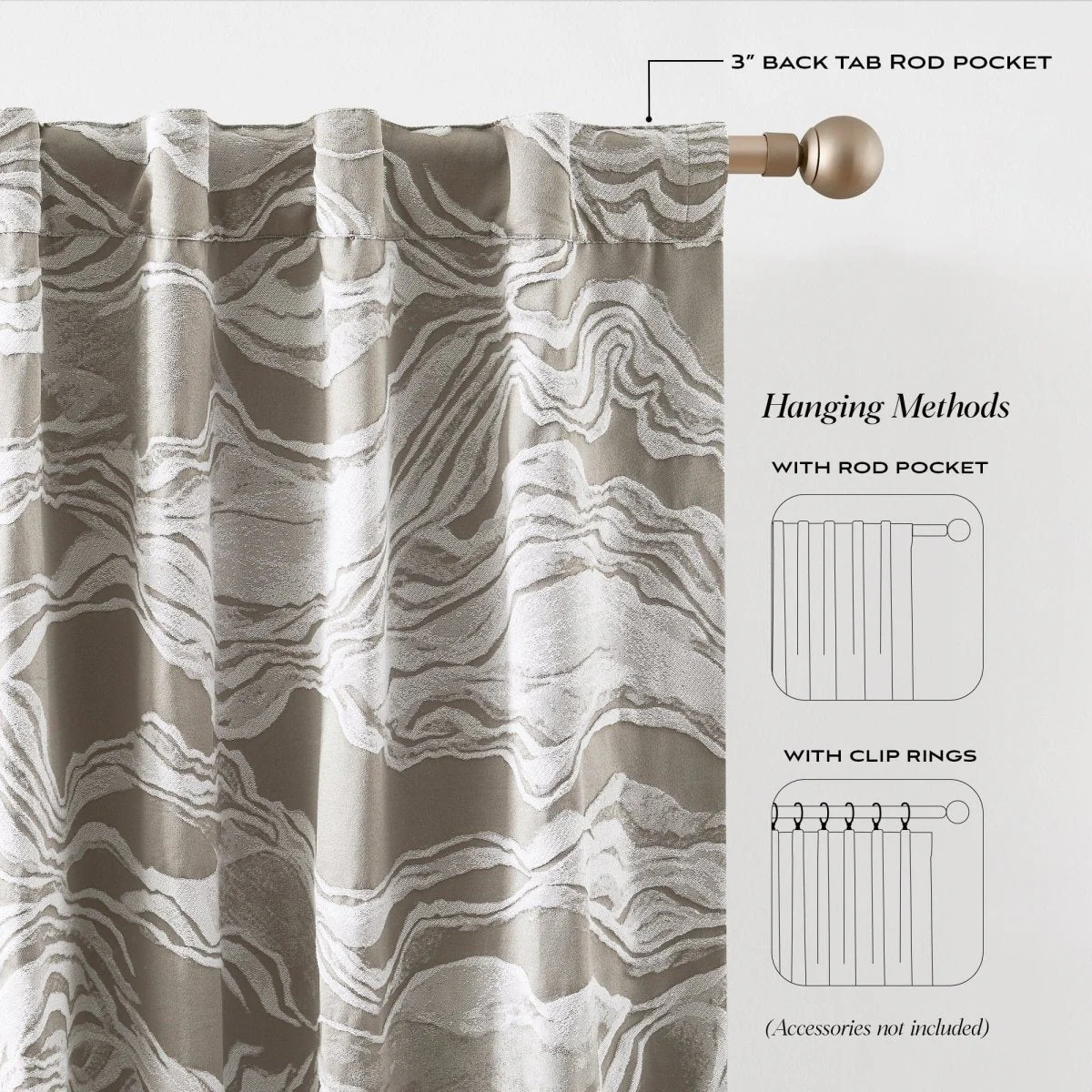 Cascade Wave Blackout Window Curtain Panels - Image 15