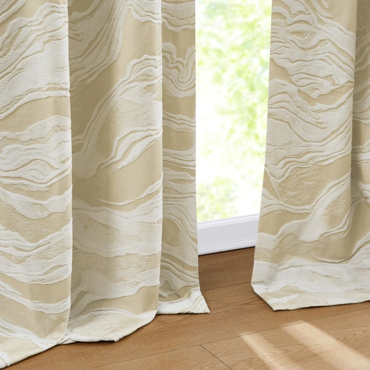 Cascade Wave Blackout Window Curtain Panels - Image 5