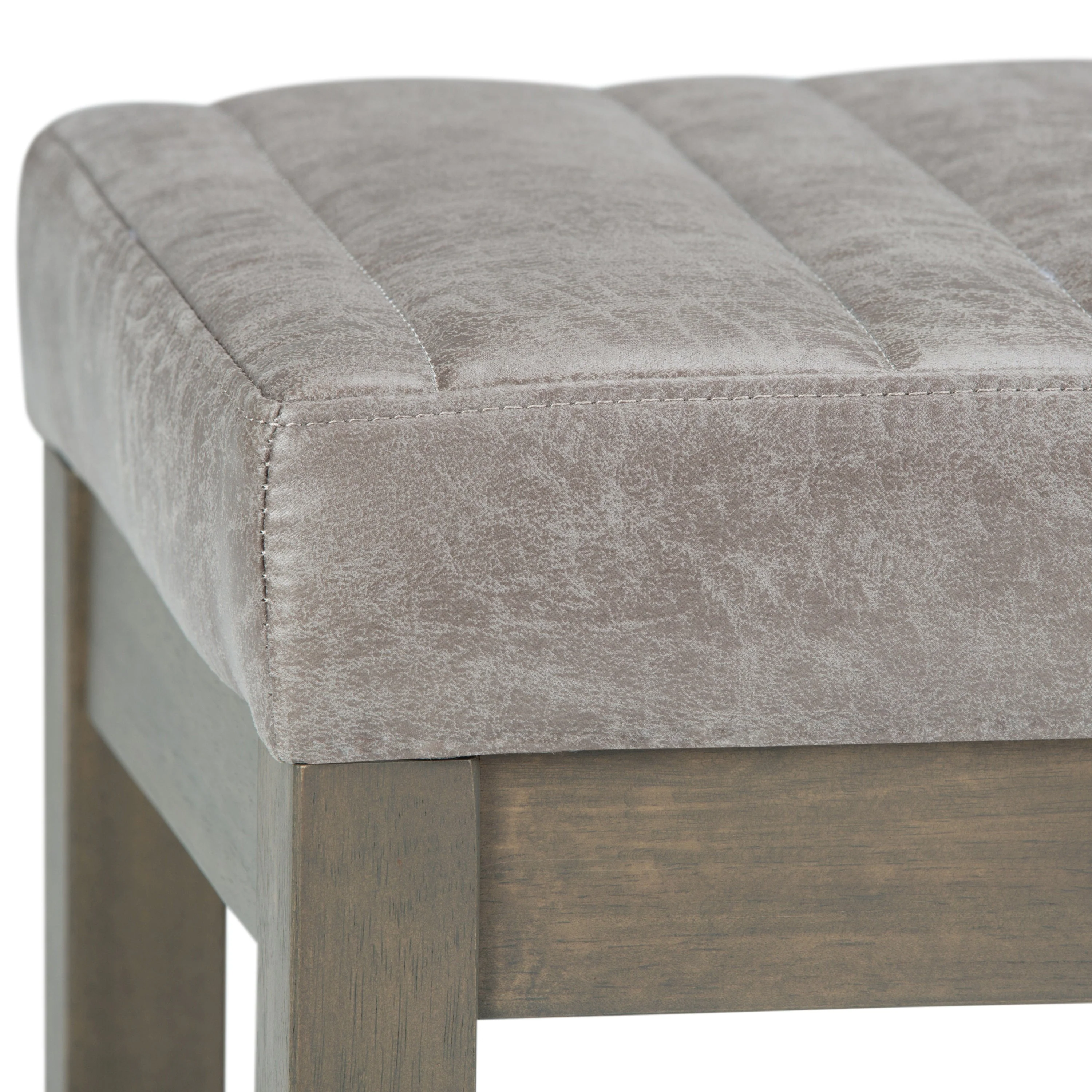 Casey Ottoman Bench - Distressed Grey Taupe - Image 3