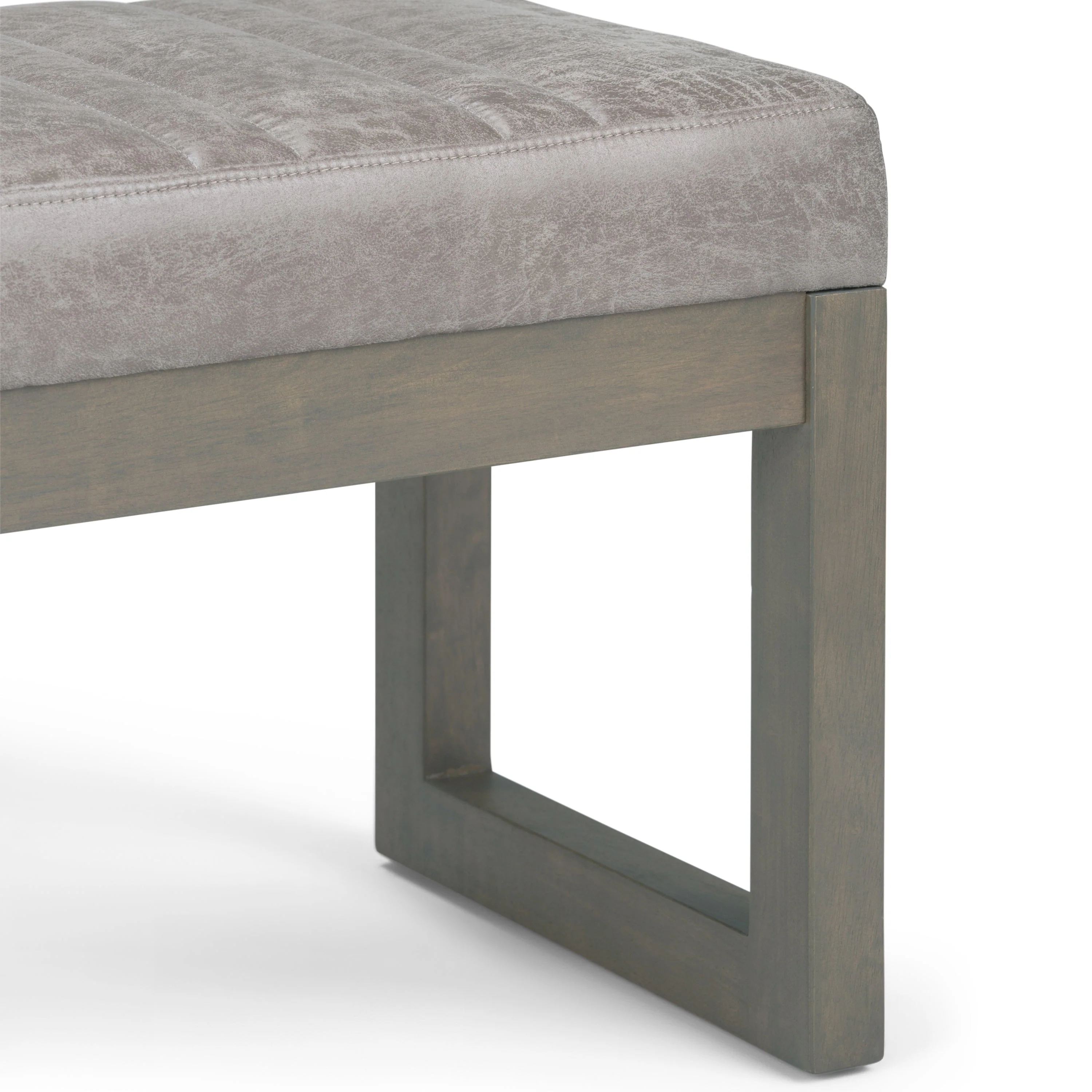 Casey Ottoman Bench - Distressed Grey Taupe - Image 4
