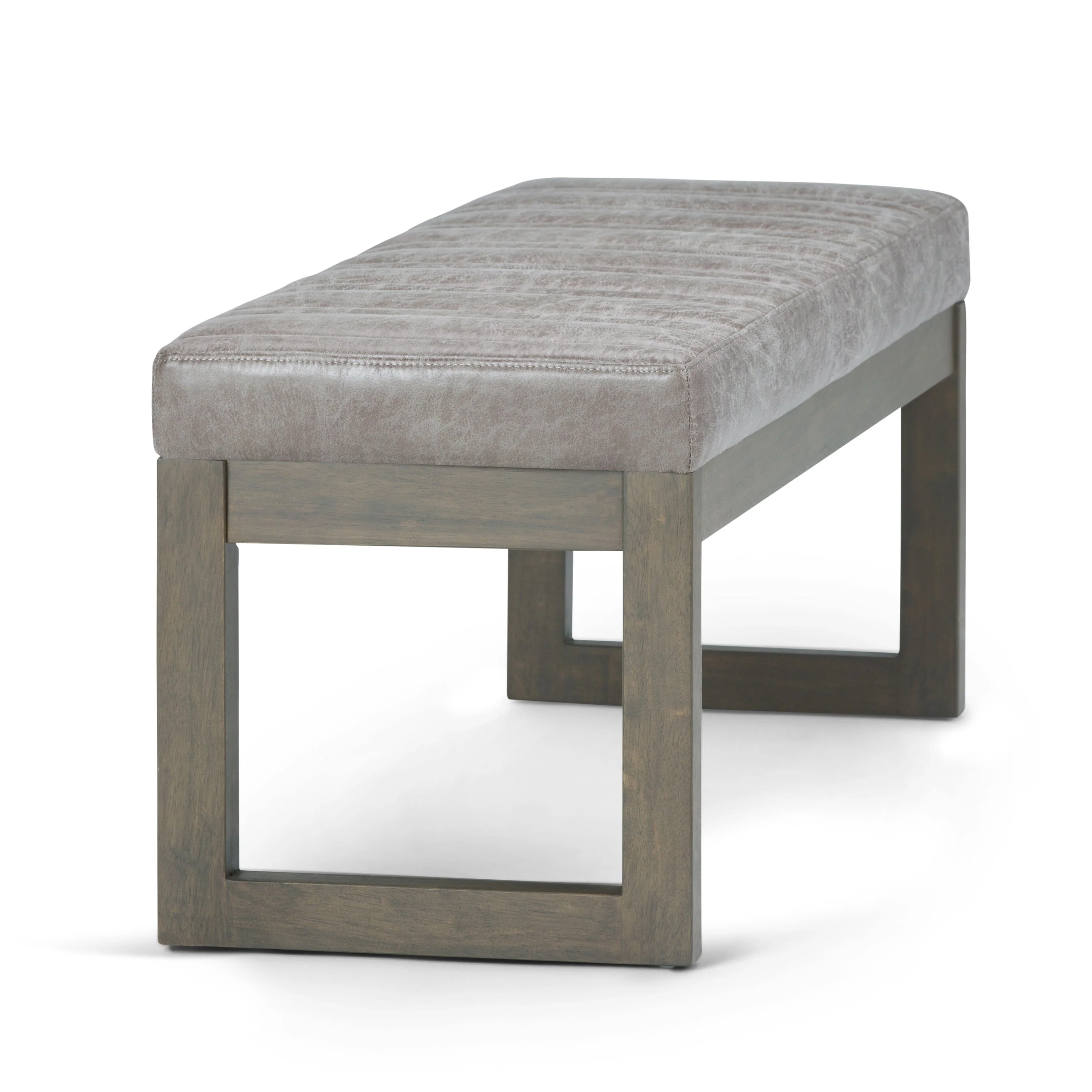 Casey Ottoman Bench - Distressed Grey Taupe - Image 7