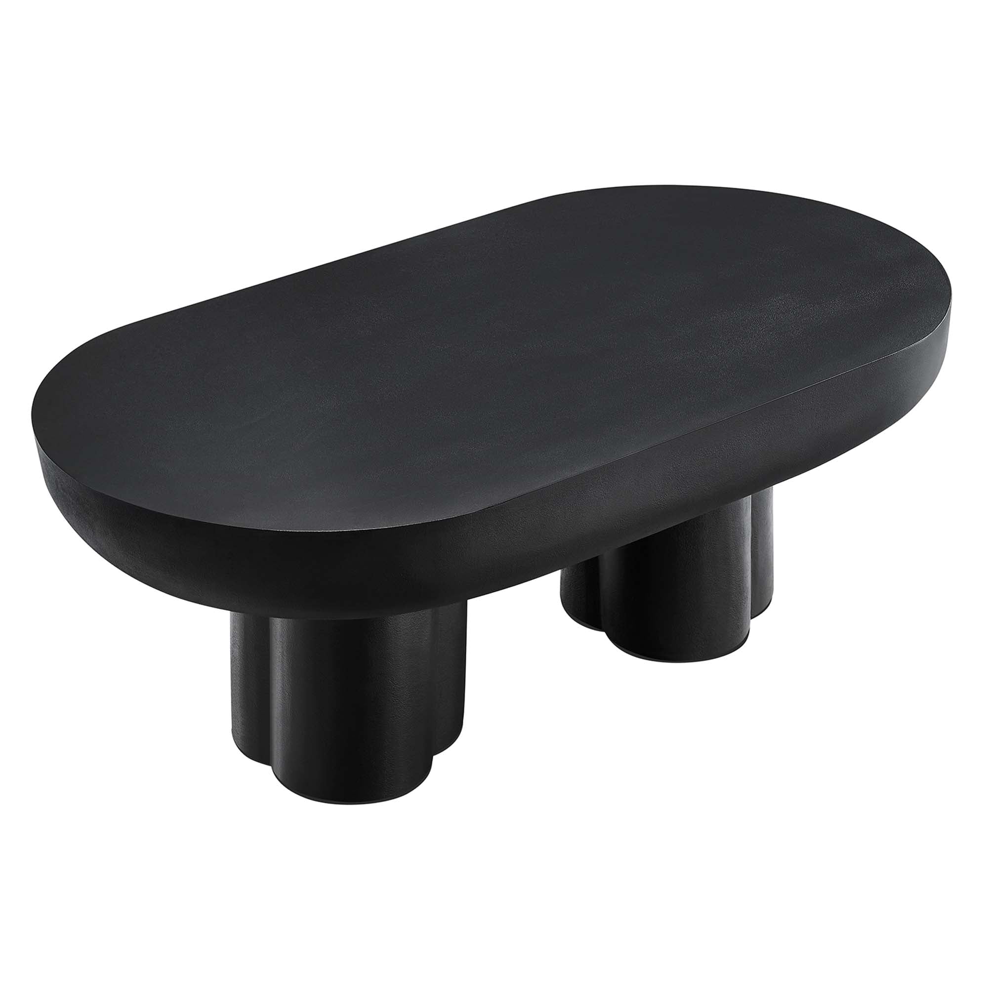 Caspian Oval Concrete Coffee Table by Modway - Image 11