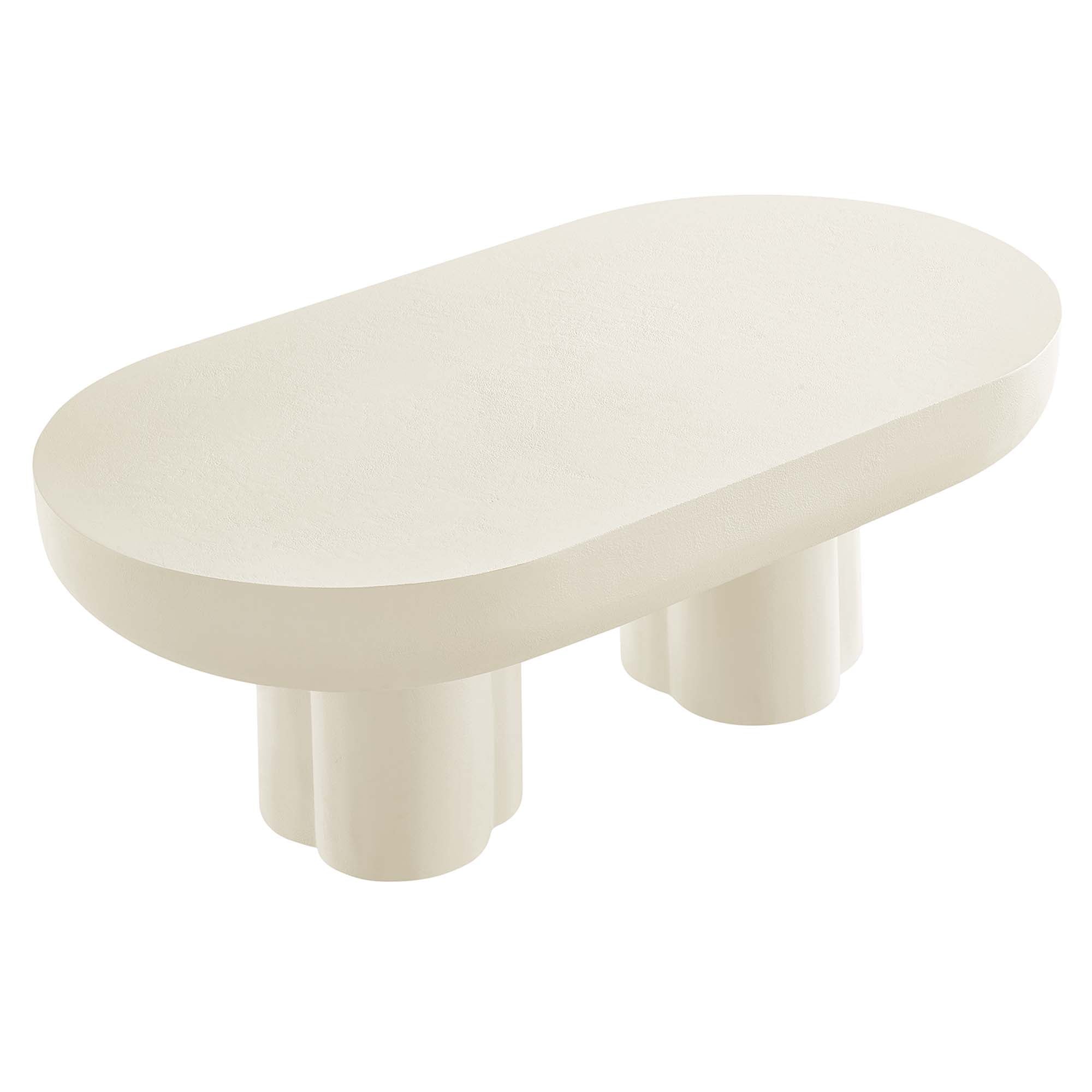 Caspian Oval Concrete Coffee Table by Modway - Image 4