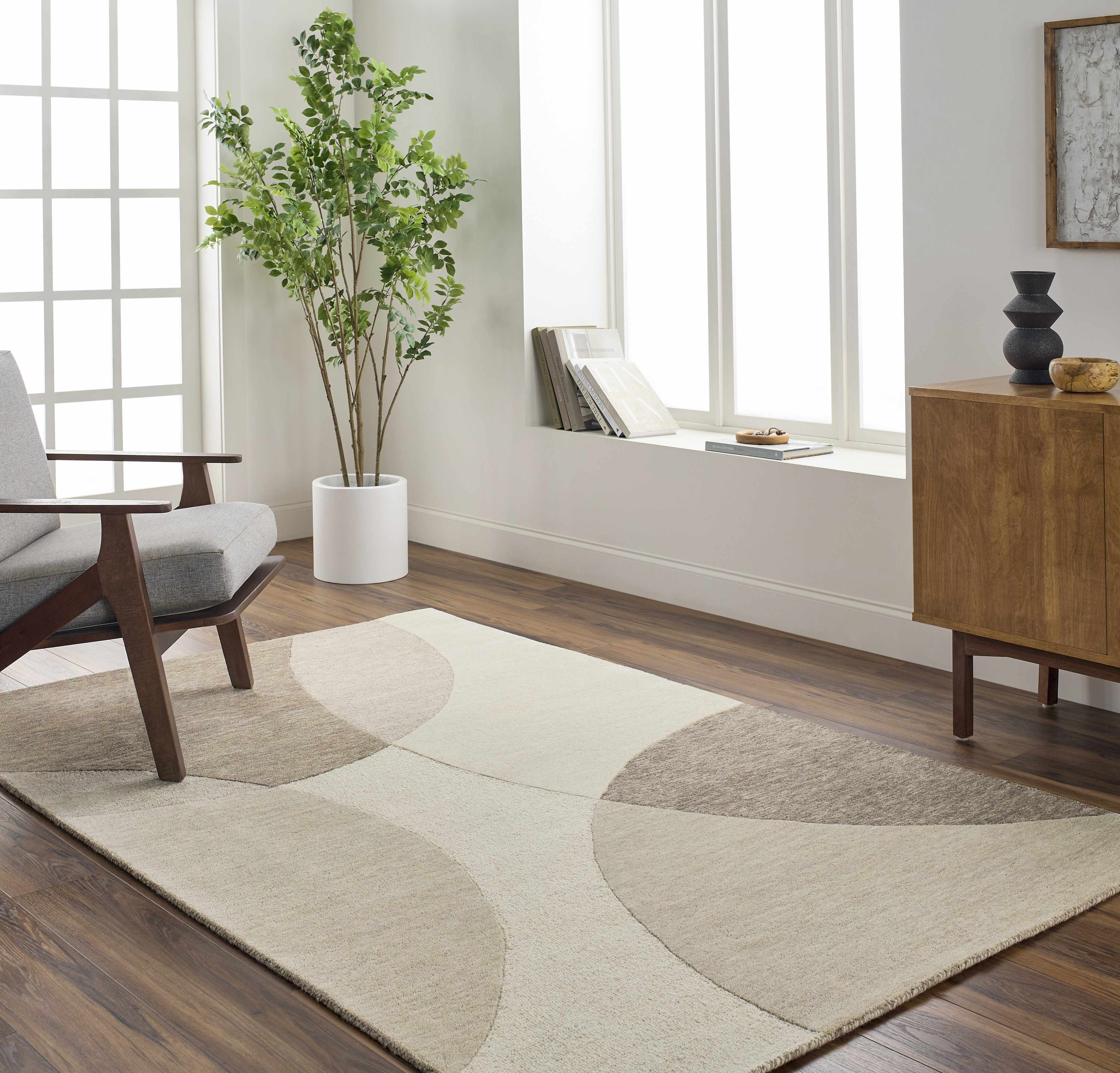 Cassiopeia Dark Brown & Beige Area Rug - Image 2