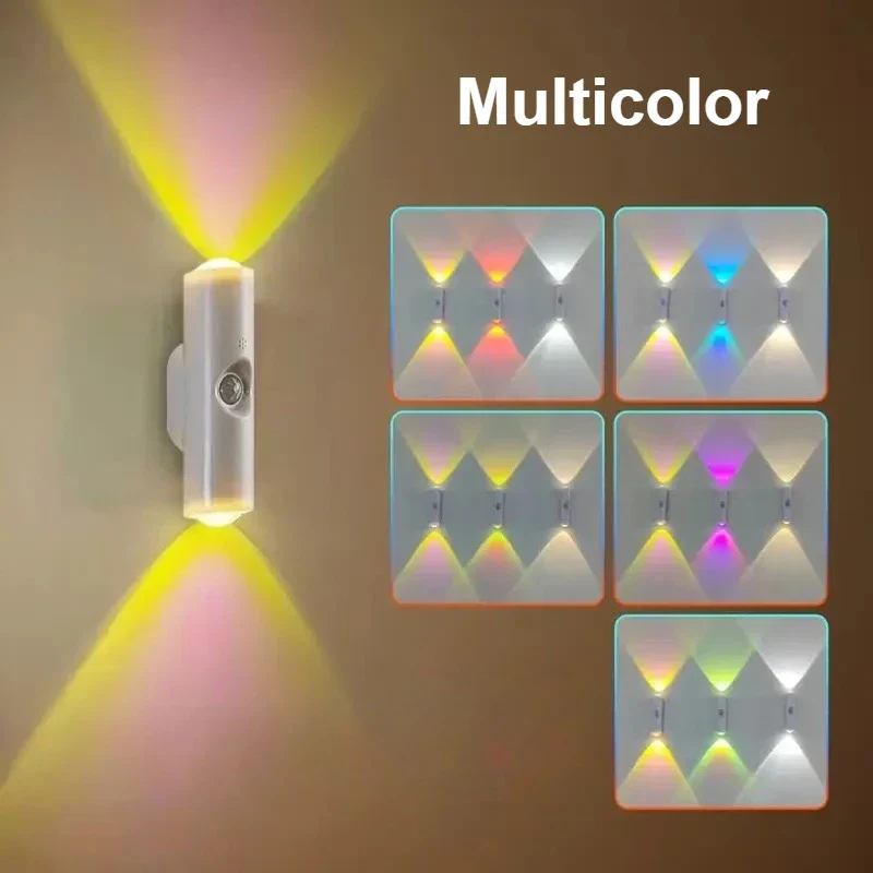Cat Eye LED Wall Lamp – 2/4PCS Motion Sensor USB Rechargeable Night Light - Image 10
