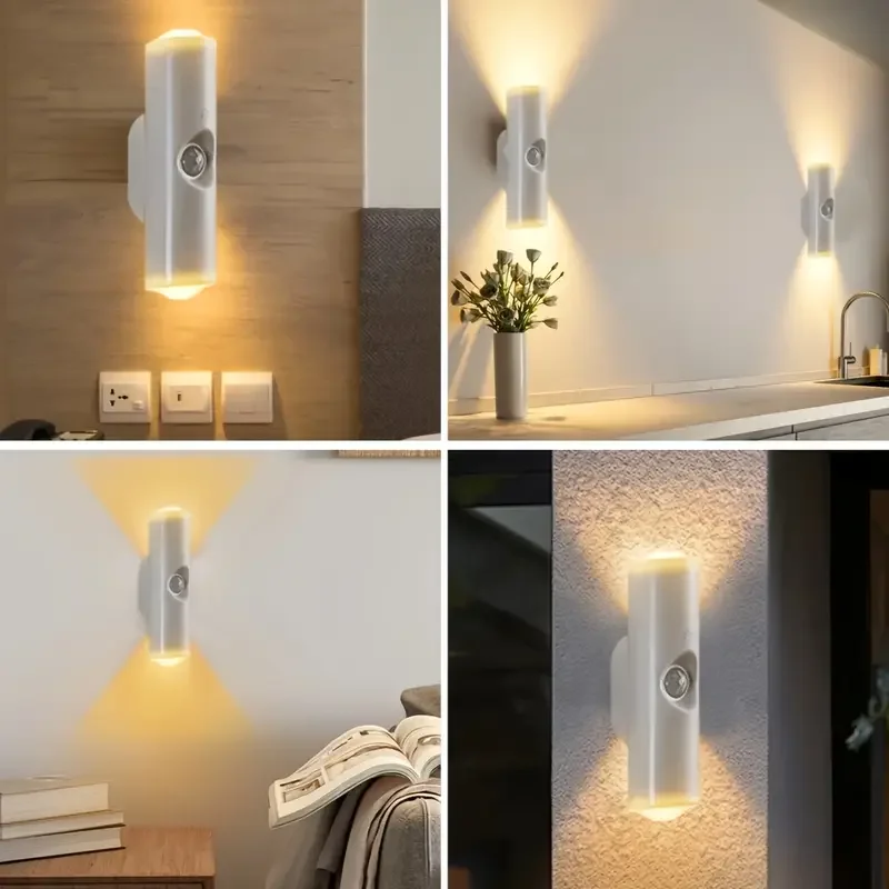 Cat Eye LED Wall Lamp – 2/4PCS Motion Sensor USB Rechargeable Night Light - Image 2