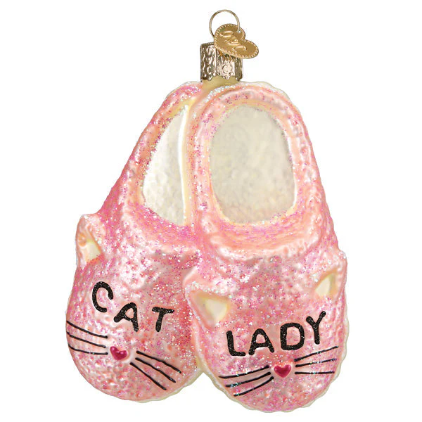 Cat Lady Slippers Ornament - Image 3