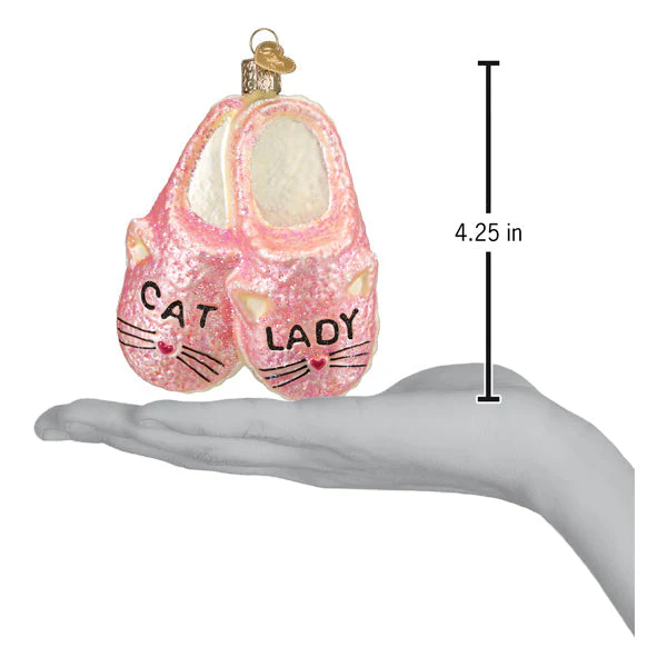 Cat Lady Slippers Ornament - Image 6