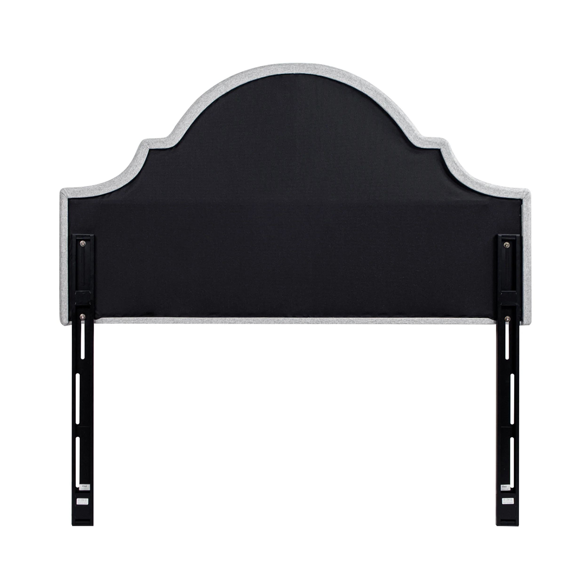 Catherine Upholstered Queen Headboard Light Grey Polyester - Image 7