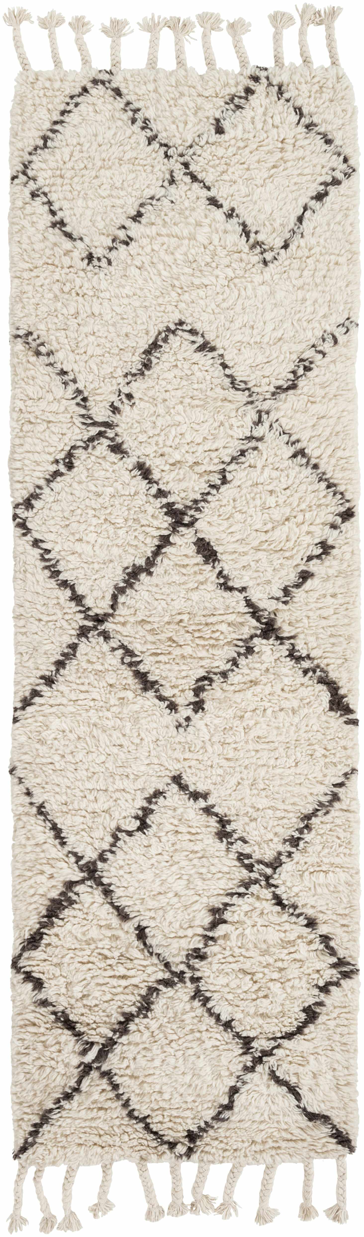 Catoosa White/Black Trellis Wool Rug - Clearance - Image 8