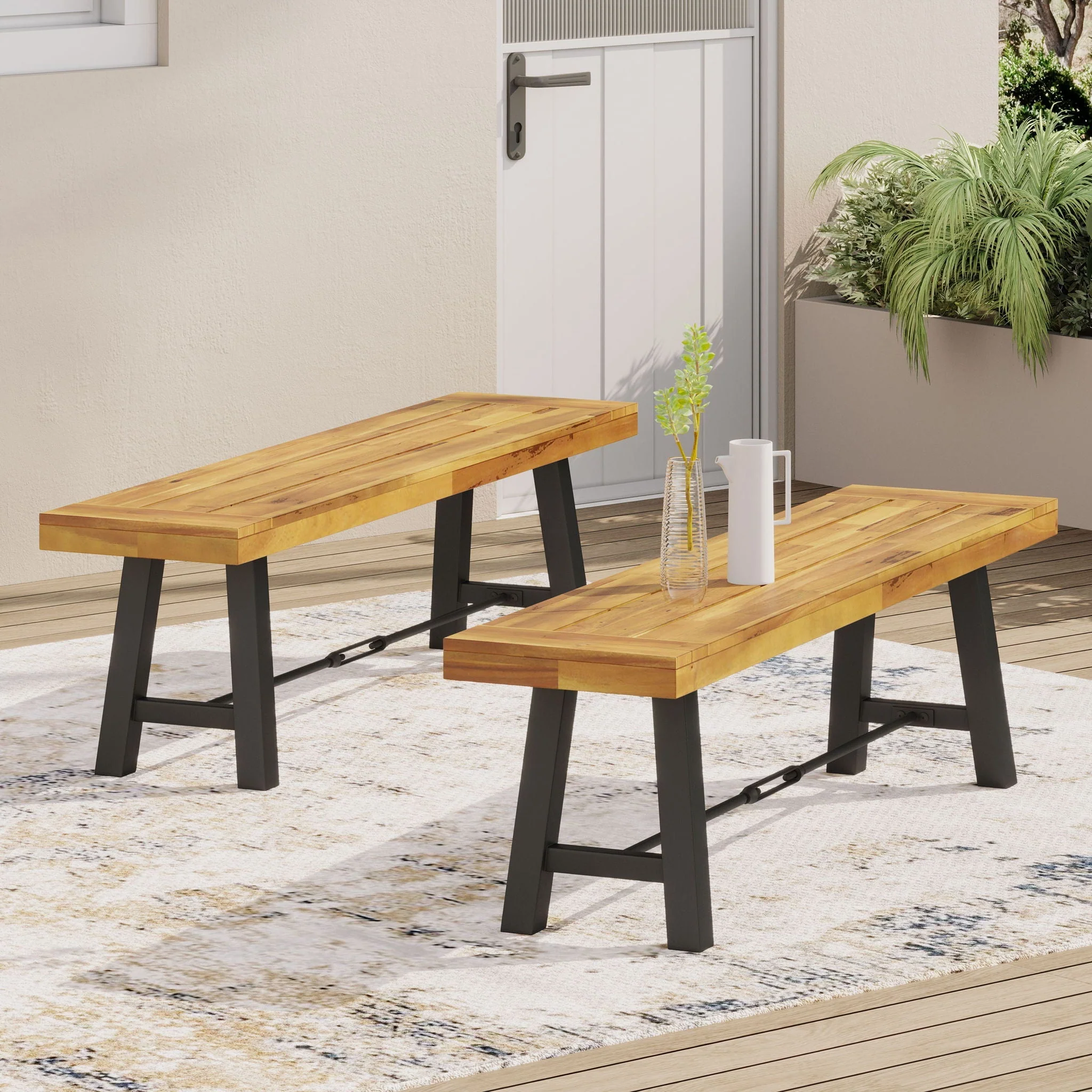 Catriona Teak Bench - Image 4