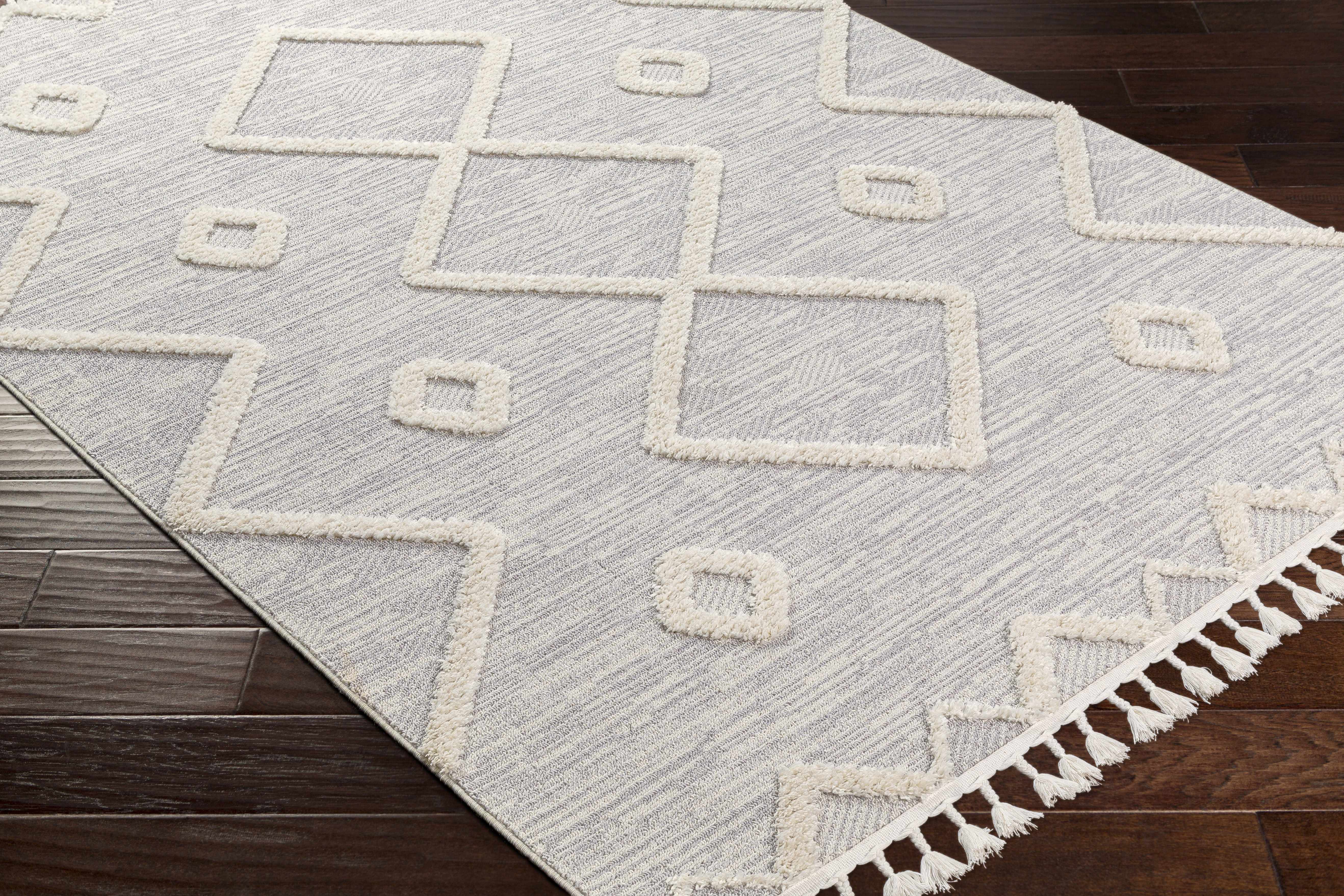 Cauldwell High/Low Pile Rug with Tassels - Clearance - Image 10