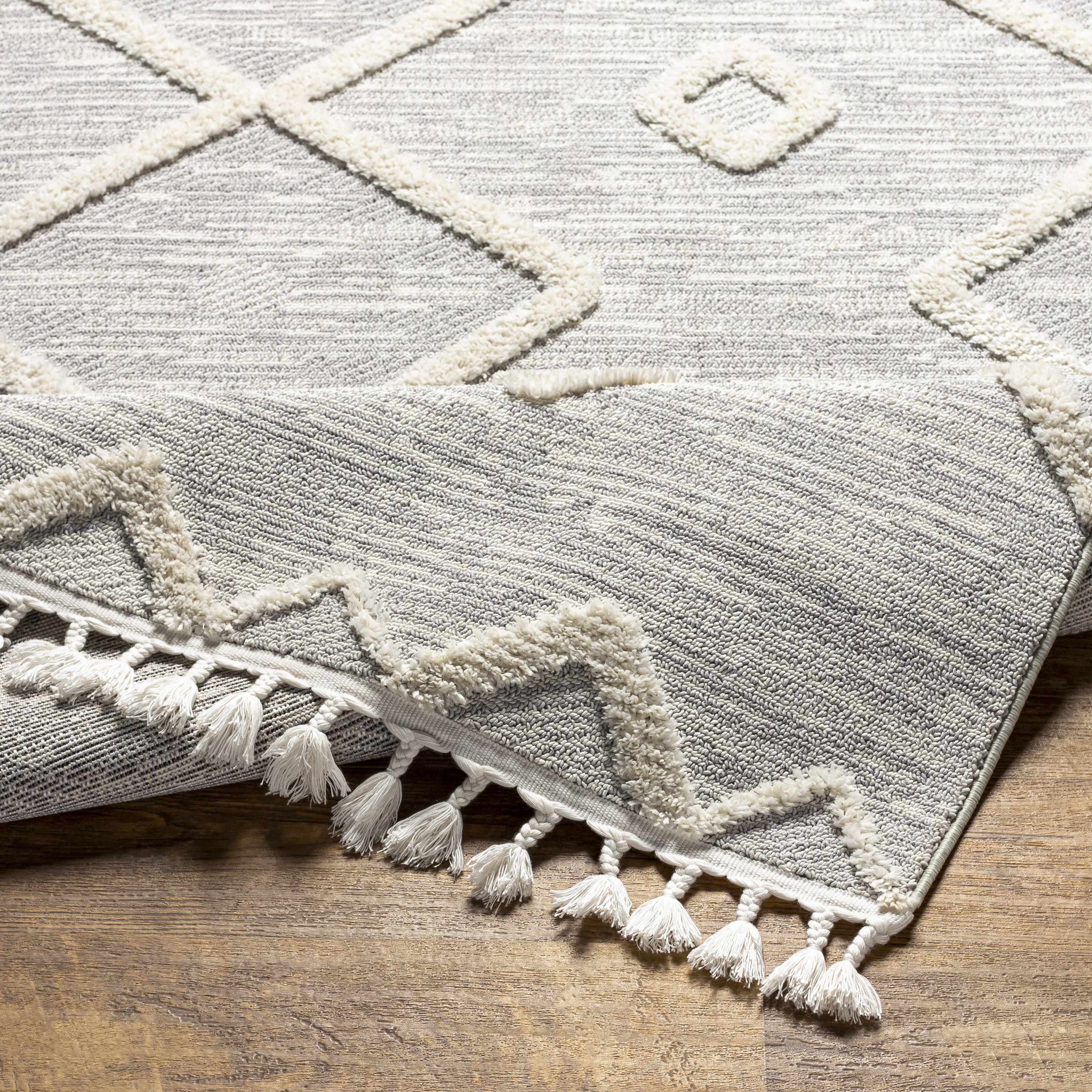 Cauldwell High/Low Pile Rug with Tassels - Clearance - Image 11