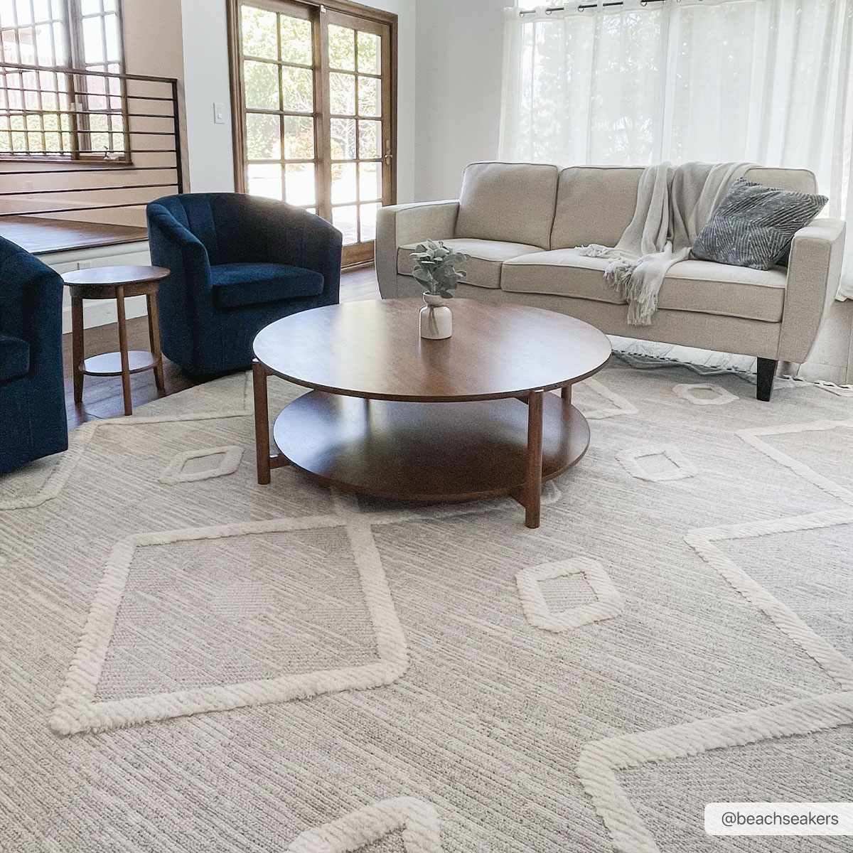 Cauldwell High/Low Pile Rug with Tassels - Clearance - Image 2