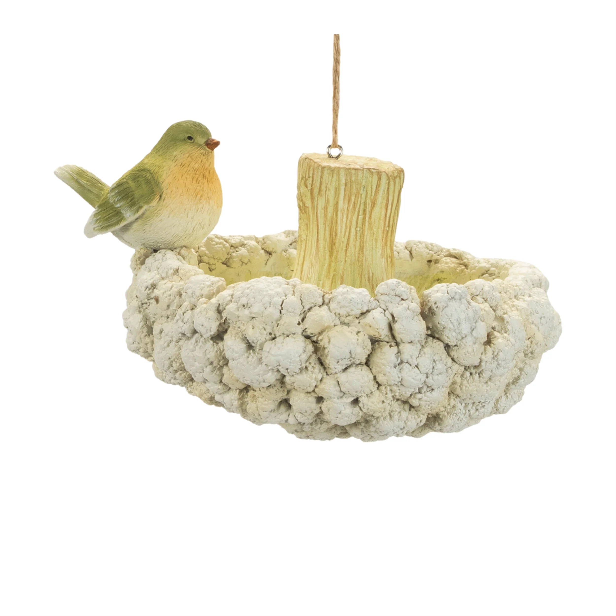 Cauliflower Birdhouse and Hanging Birdbath (Set of 2) - Image 2