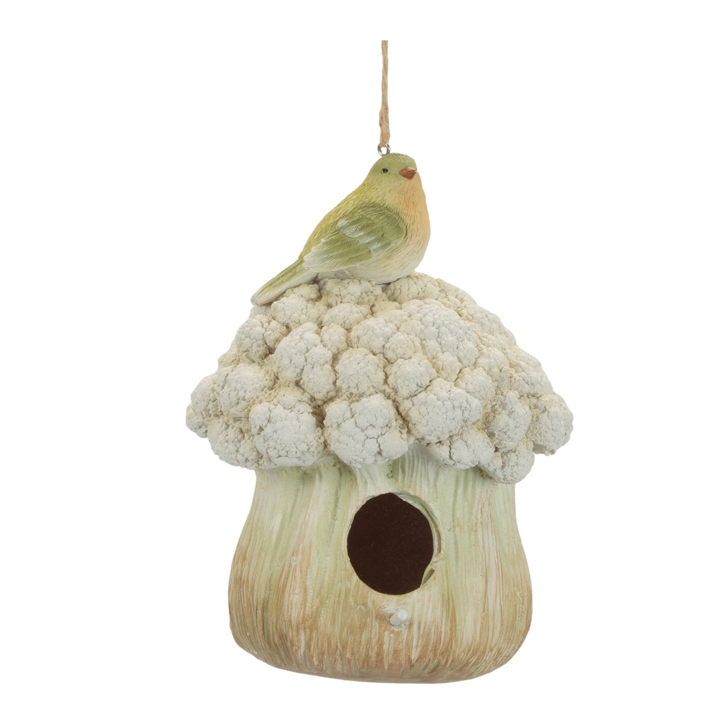 Cauliflower Birdhouse and Hanging Birdbath (Set of 2) - Image 3
