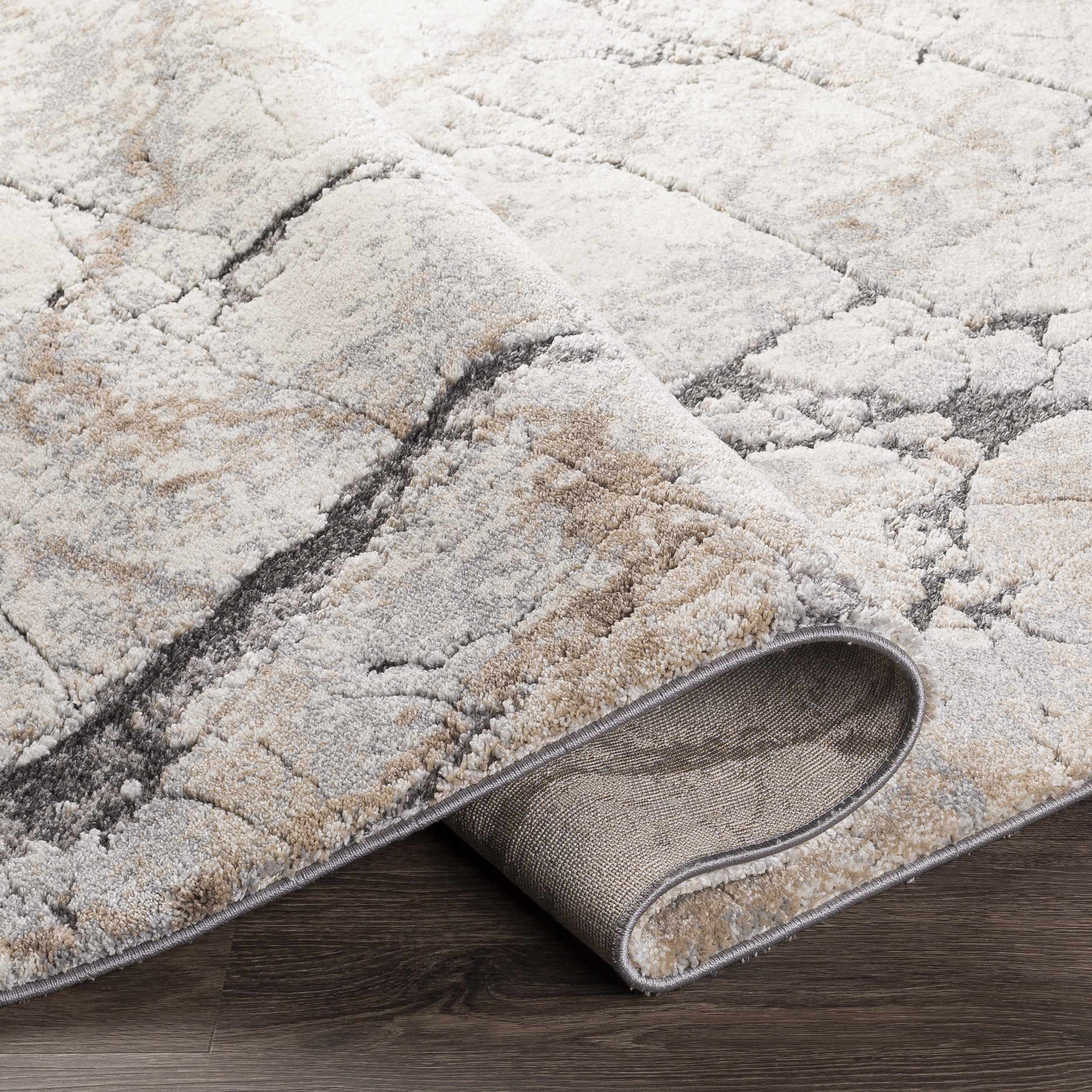 Cavetown Gray Marble Thick Rug - Image 7