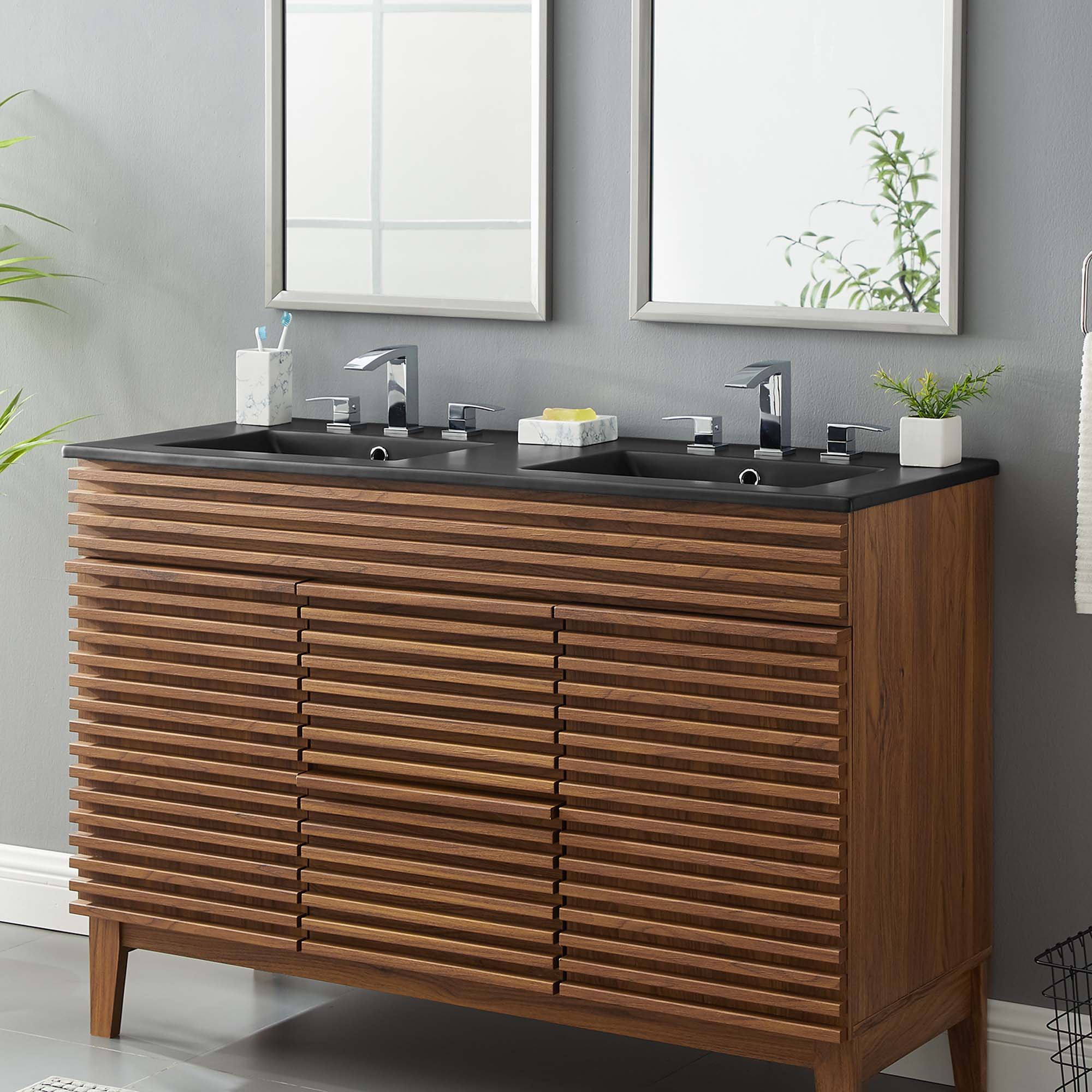 Cayman 48" Double Basin Bathroom Sink by Modway - Image 5