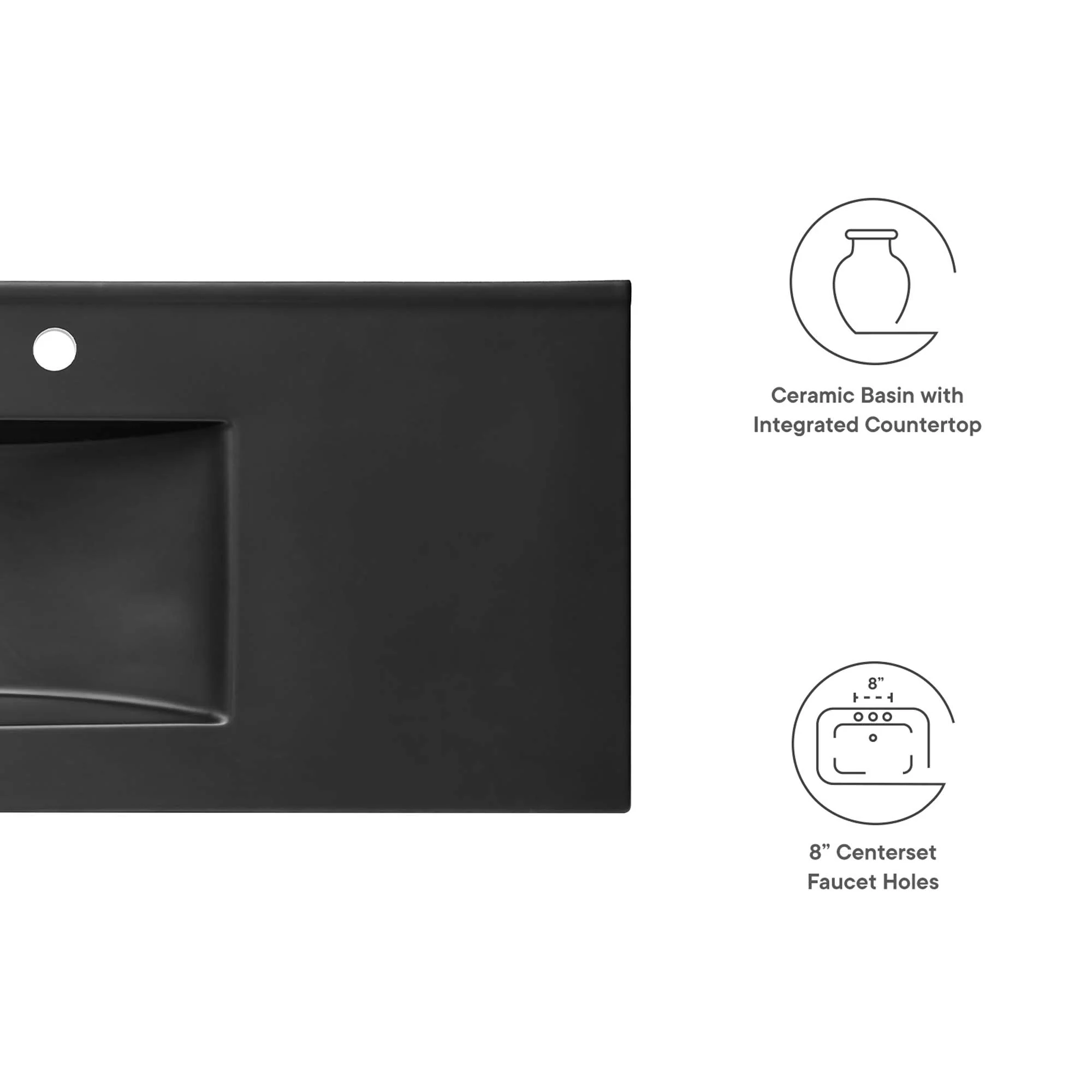 Cayman 48" Single Basin Bathroom Sink by Modway - Image 2