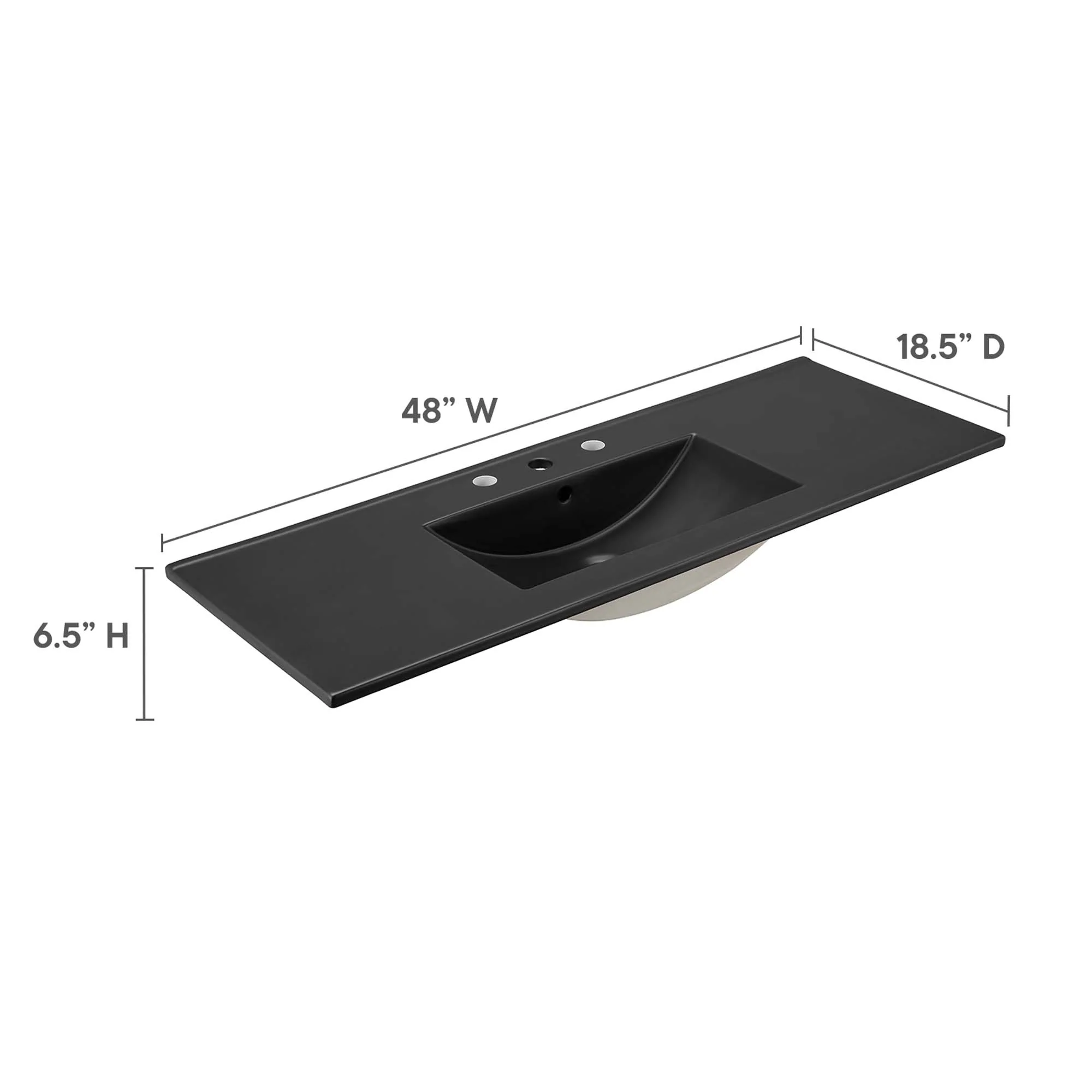 Cayman 48" Single Basin Bathroom Sink by Modway - Image 3