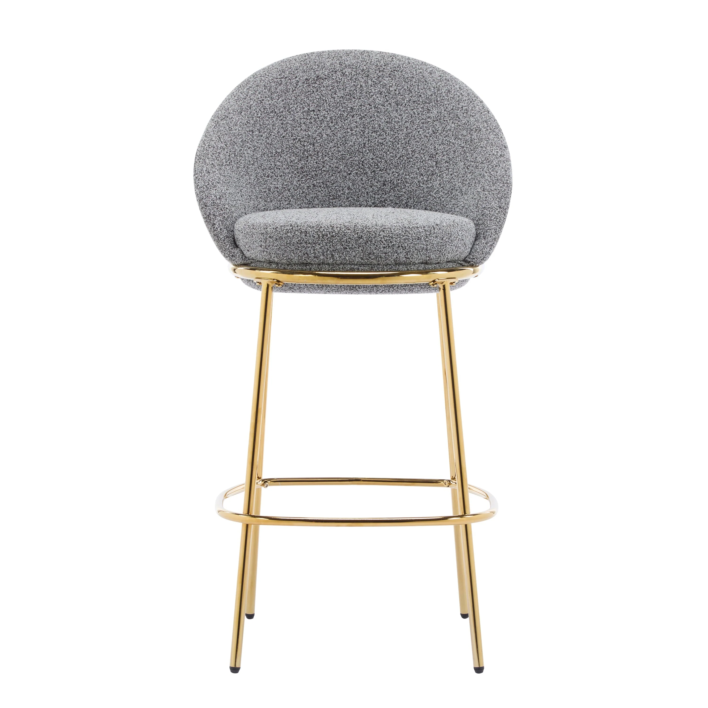 Celano Indoor Metal Upholstered Barstool Set of 2 - Image 6