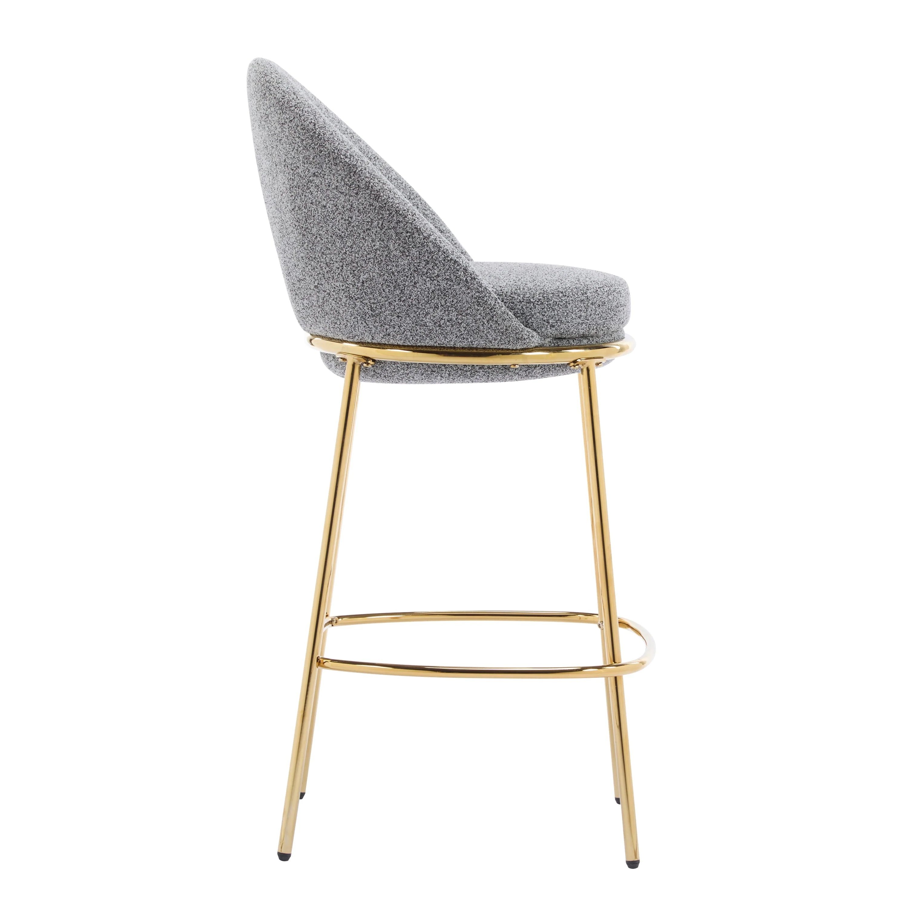 Celano Indoor Metal Upholstered Barstool Set of 2 - Image 7
