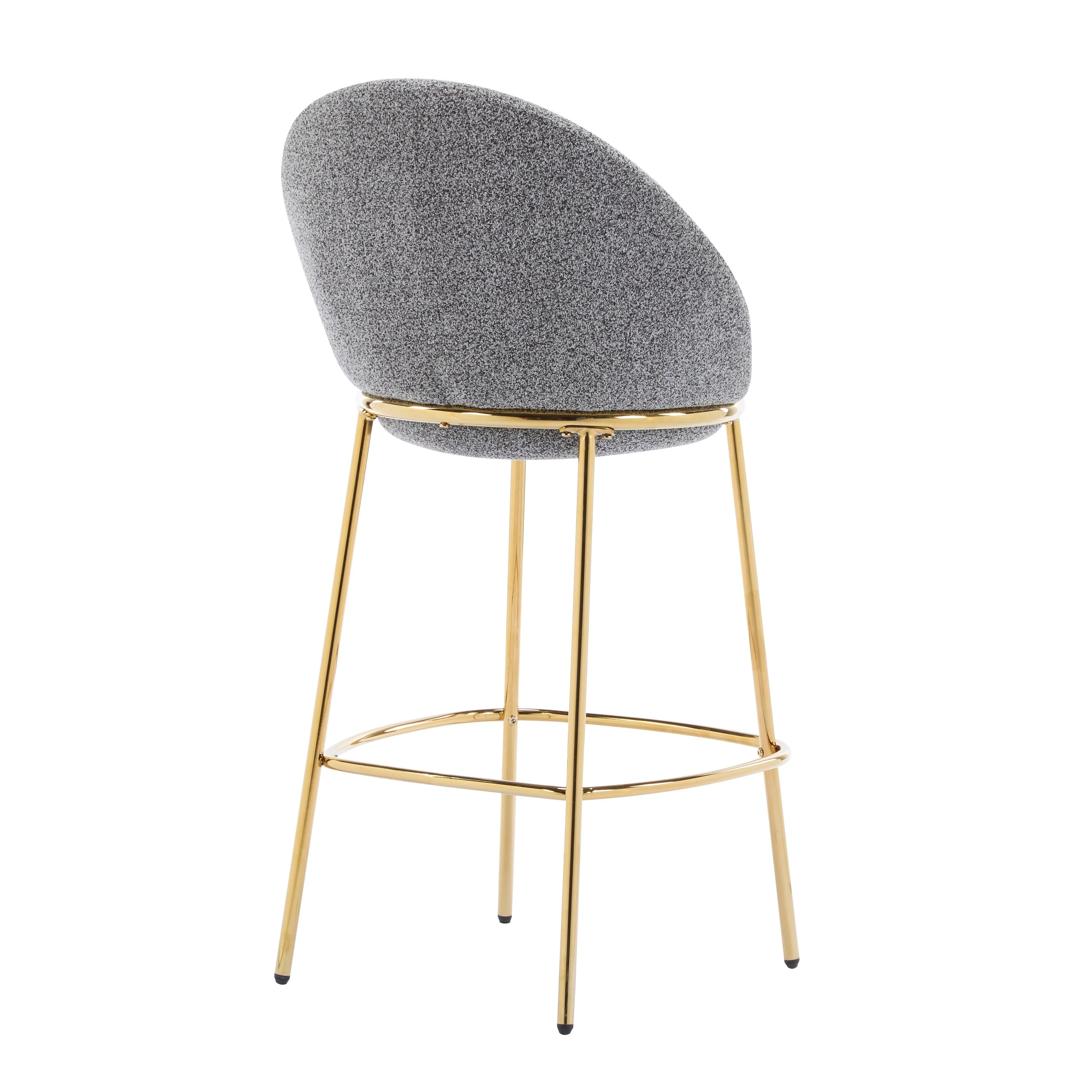Celano Indoor Metal Upholstered Barstool Set of 2 - Image 9