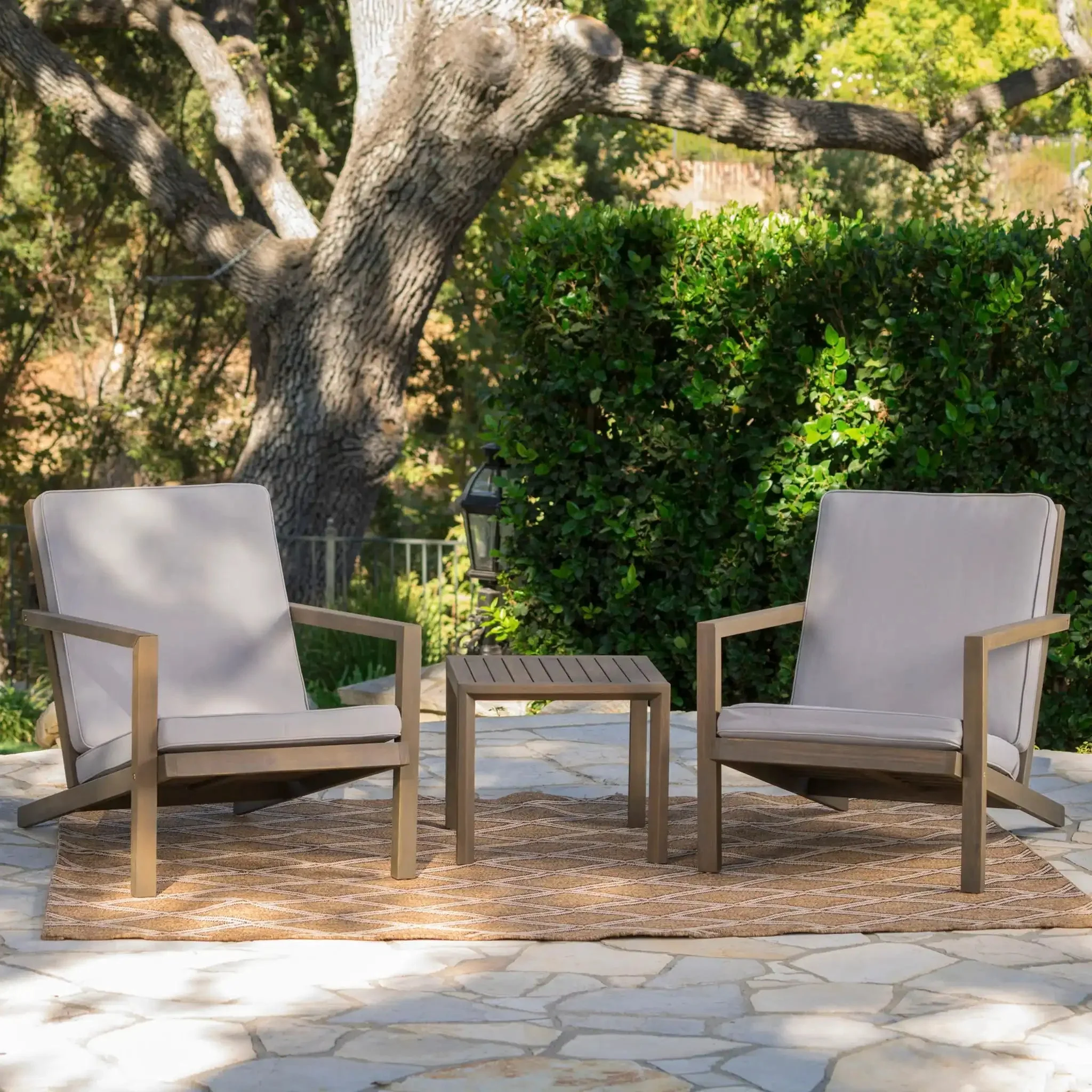 Celestaria - 3 Piece Outdoor Chat Set With Adirondack Chairs, Cushions And Side Table - Image 5