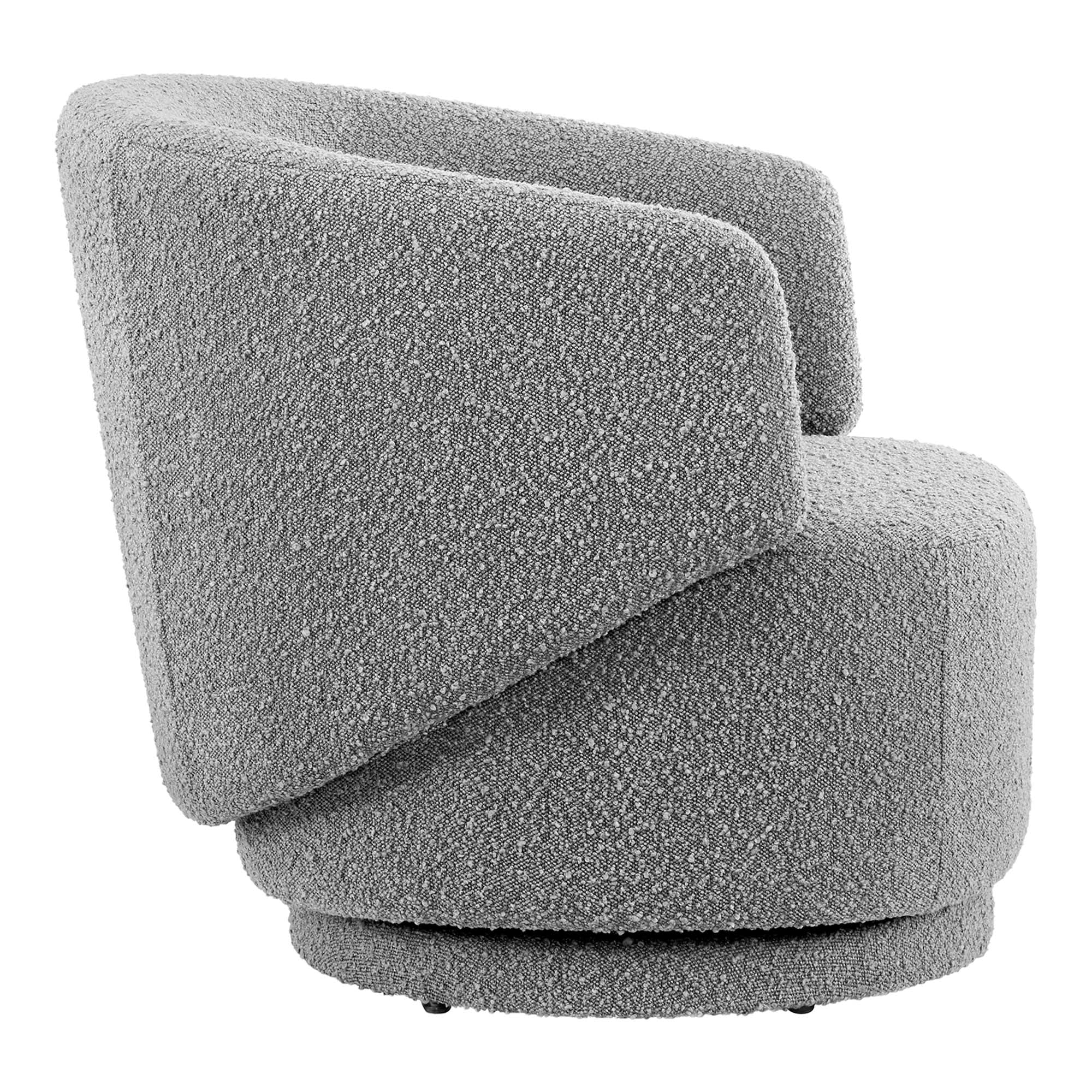 Celestia Boucle Fabric Swivel Chair by Modway - Image 4