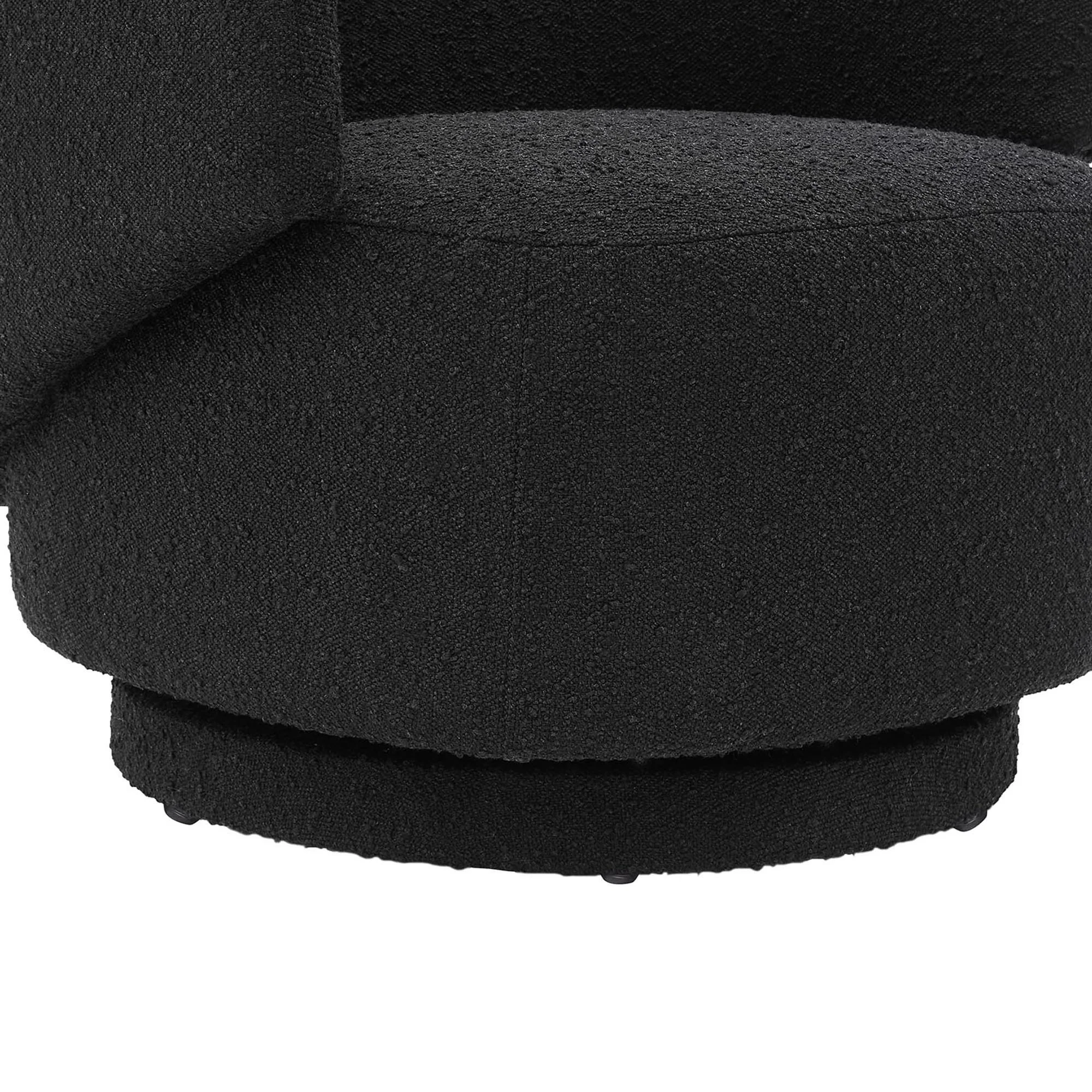 Celestia Boucle Fabric Swivel Chair by Modway - Image 9