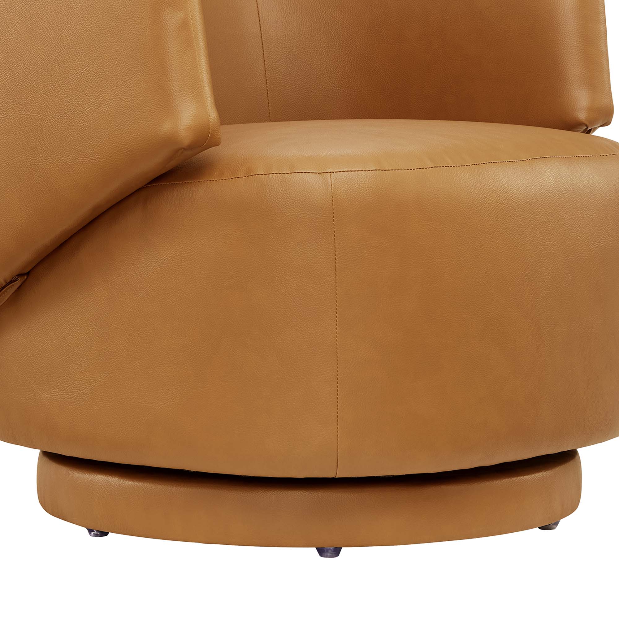 Celestia Vegan Leather Fabric and Wood Swivel Chair by Modway - Image 7
