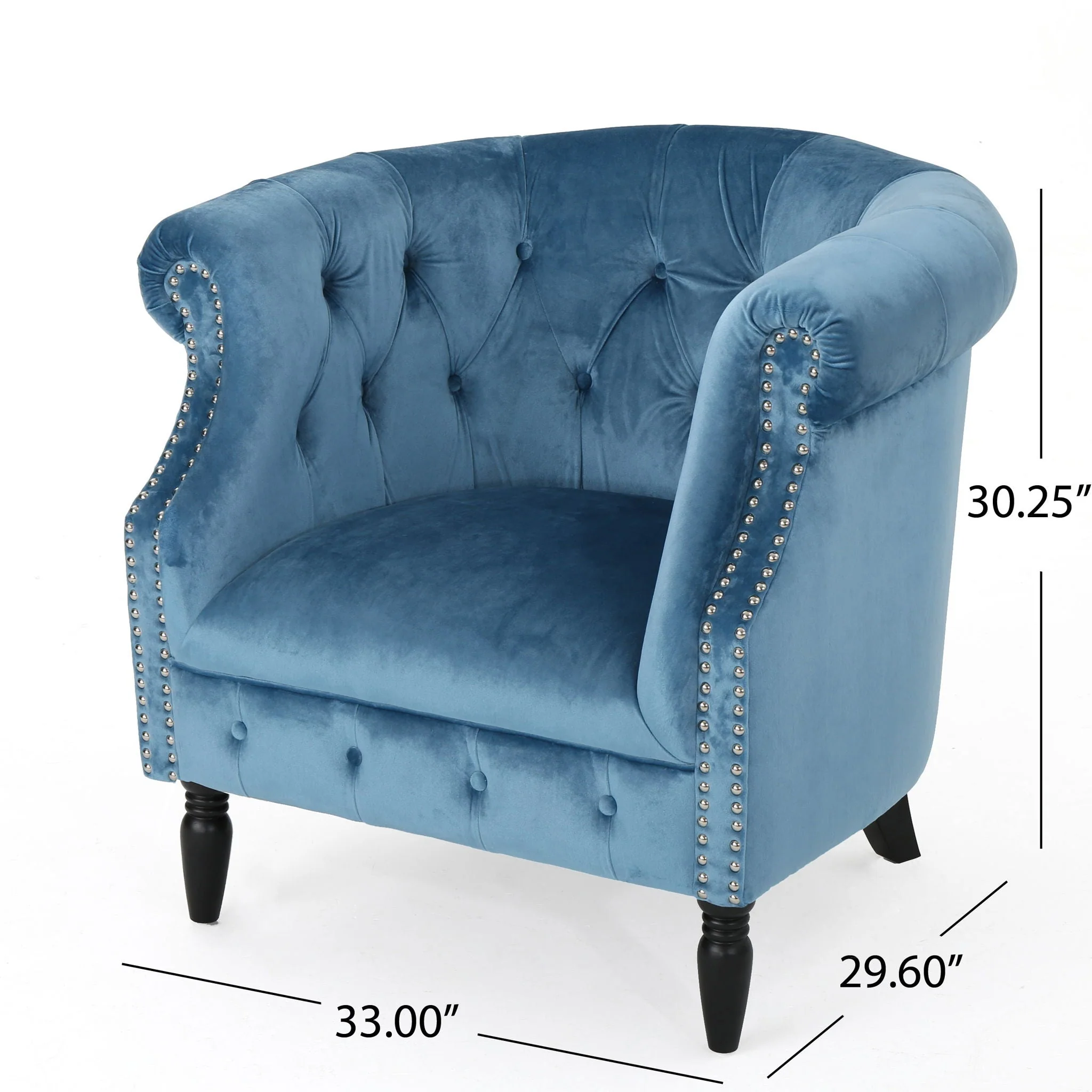 Celestialis - Upholstered Club Chair With Tub Design And Rolled Recessed Armrests - Image 11