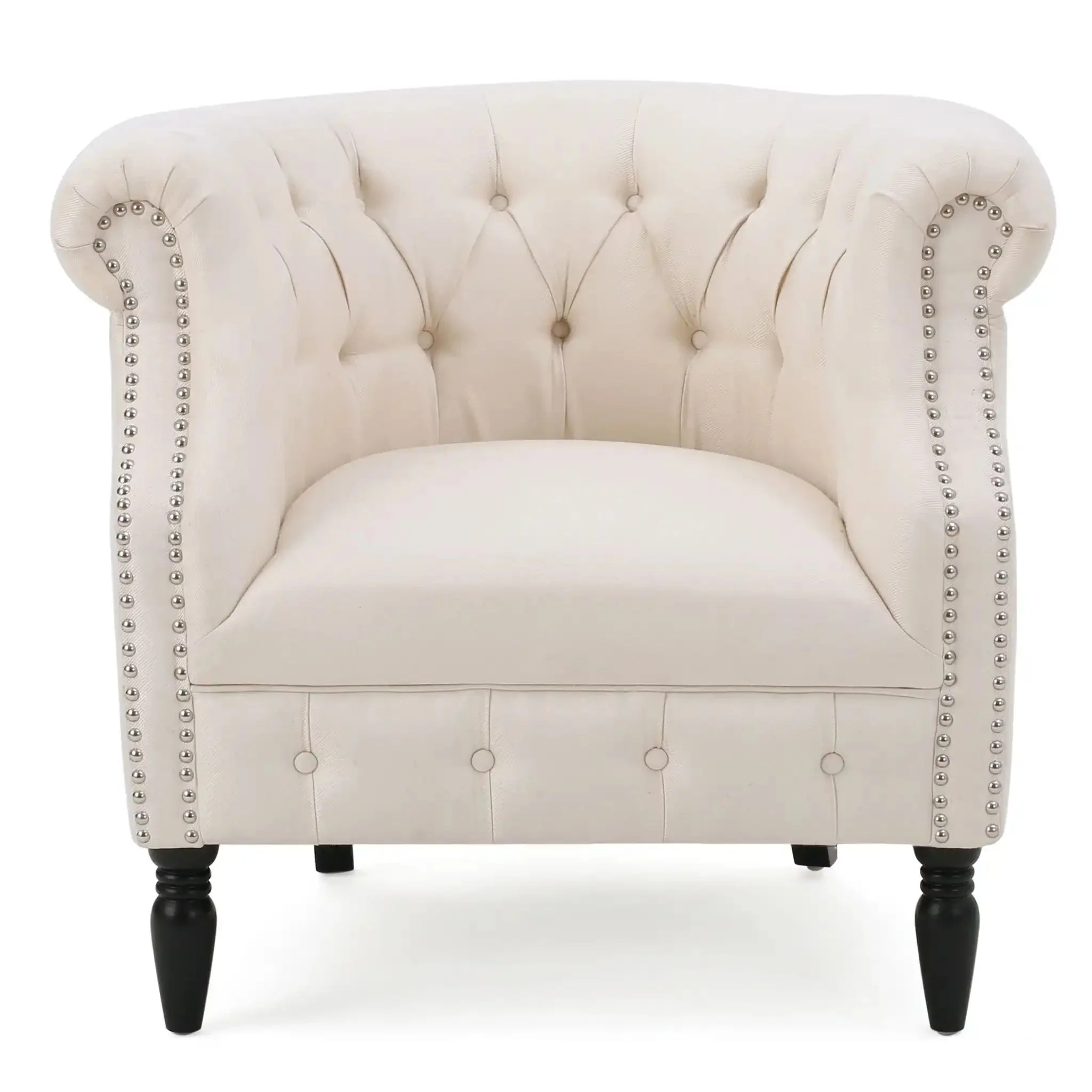 Celestialis - Upholstered Club Chair With Tub Design And Rolled Recessed Armrests - Image 18