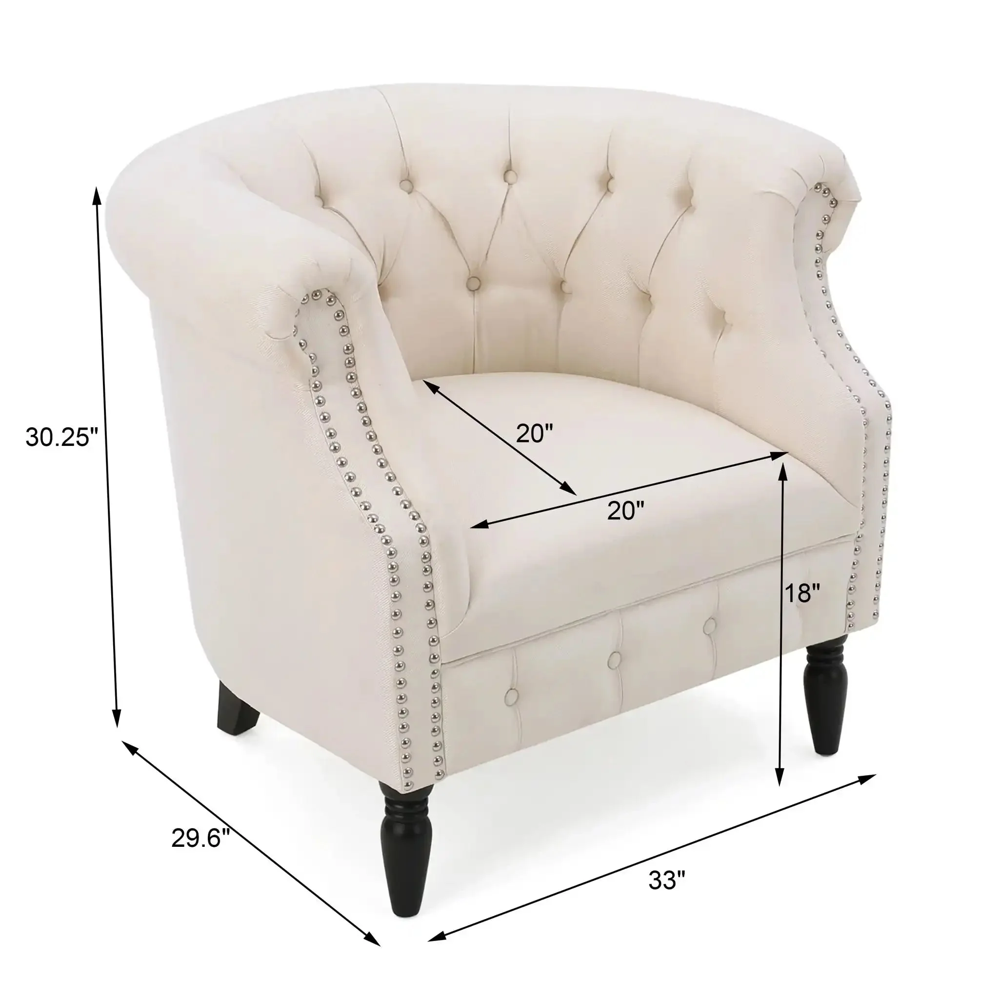 Celestialis - Upholstered Club Chair With Tub Design And Rolled Recessed Armrests - Image 19