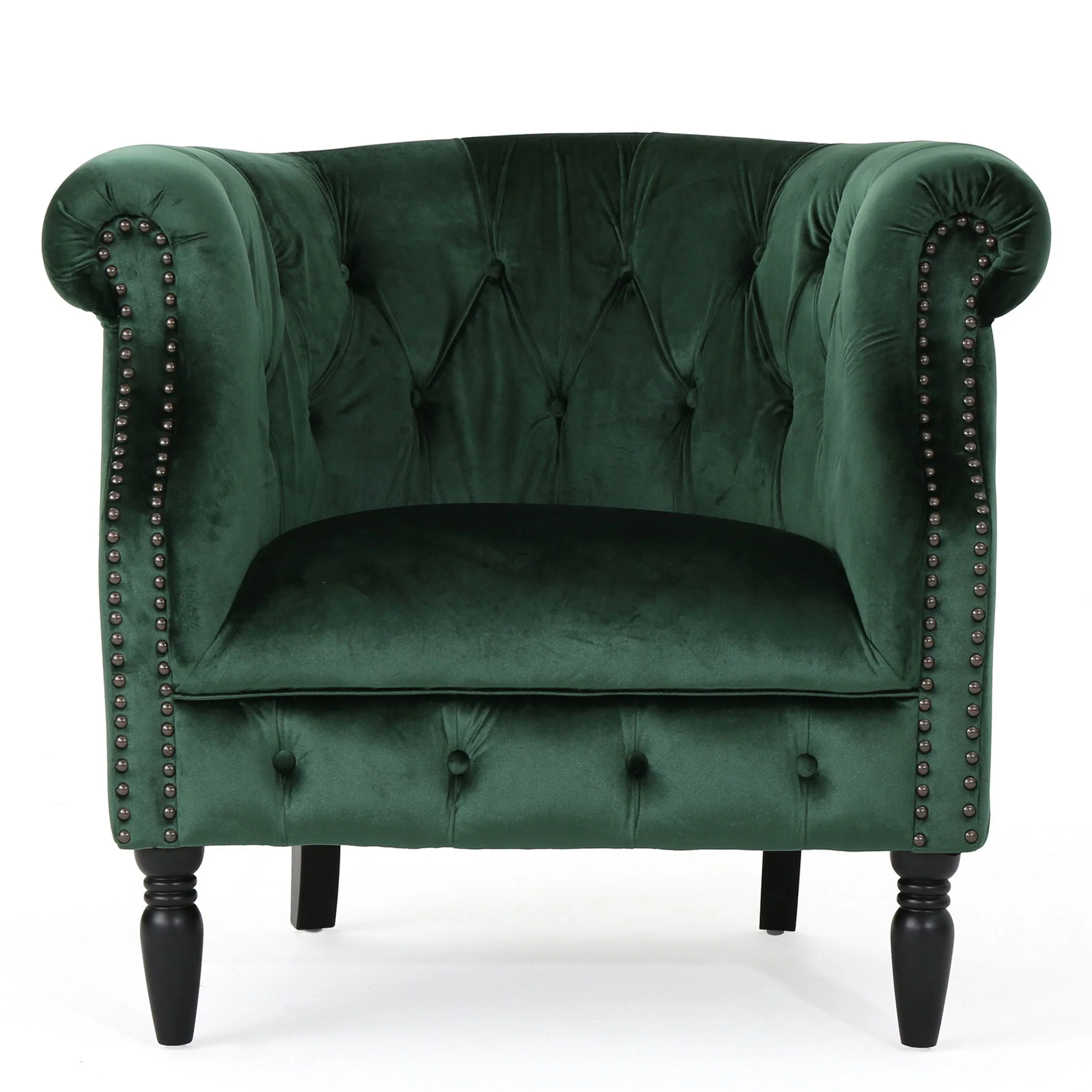 Celestialis - Upholstered Club Chair With Tub Design And Rolled Recessed Armrests - Image 2