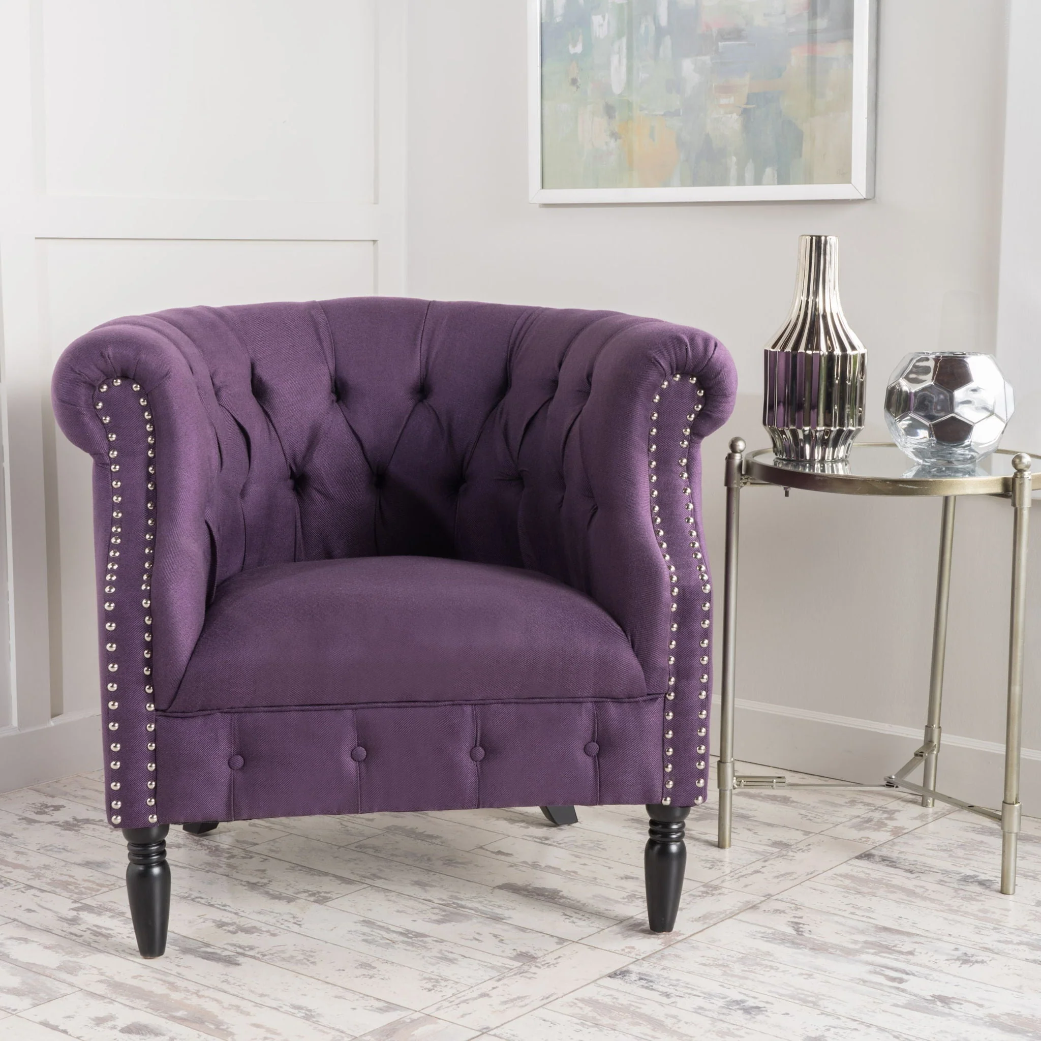 Celestialis - Upholstered Club Chair With Tub Design And Rolled Recessed Armrests - Image 20