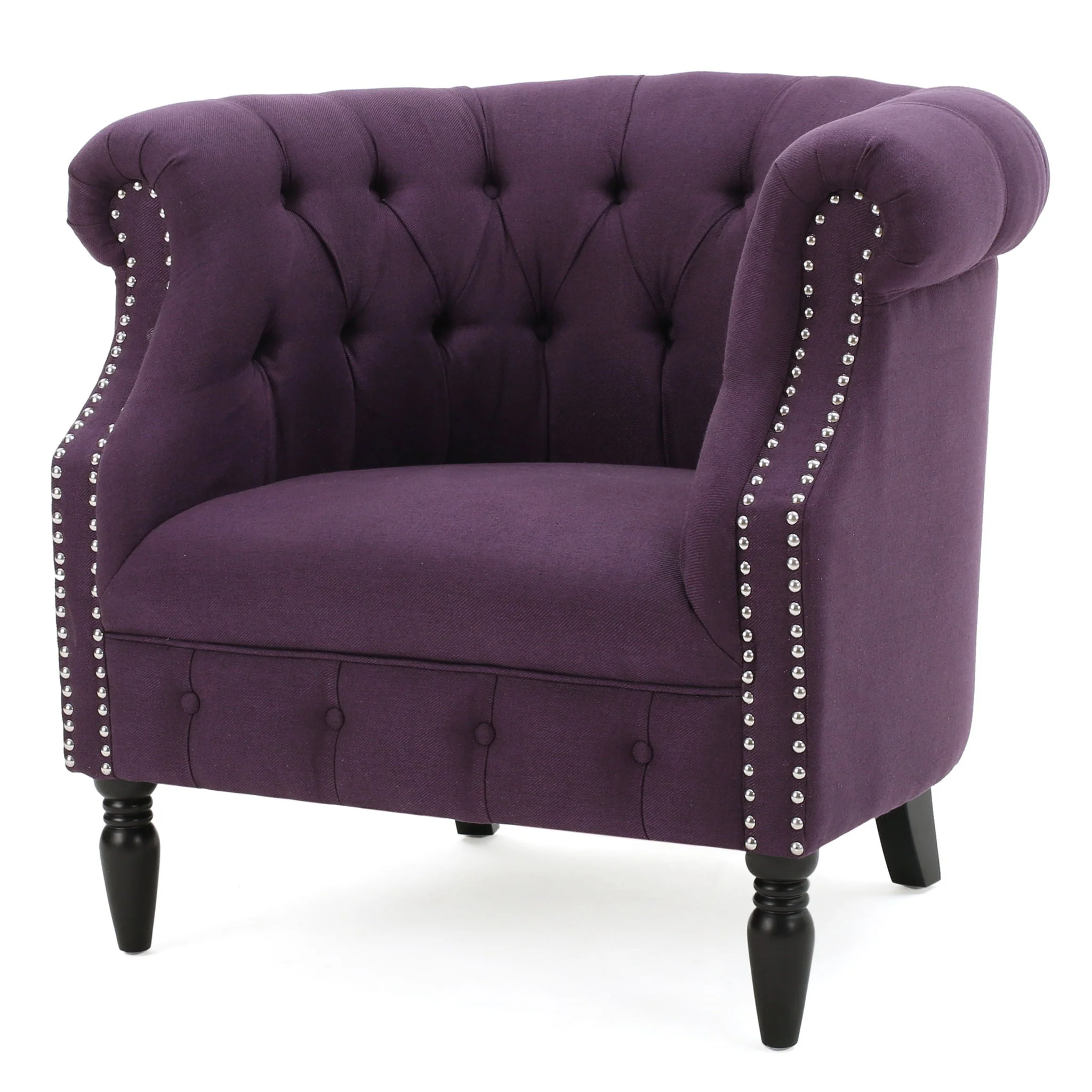 Celestialis - Upholstered Club Chair With Tub Design And Rolled Recessed Armrests - Image 5