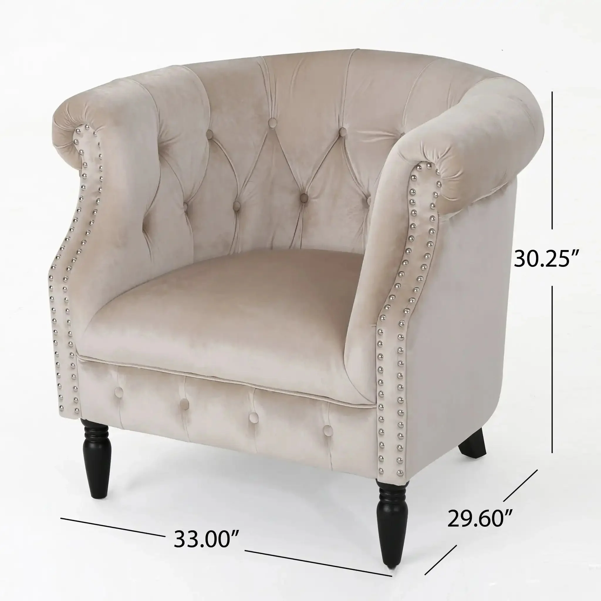 Celestialis - Upholstered Club Chair With Tub Design And Rolled Recessed Armrests - Image 8