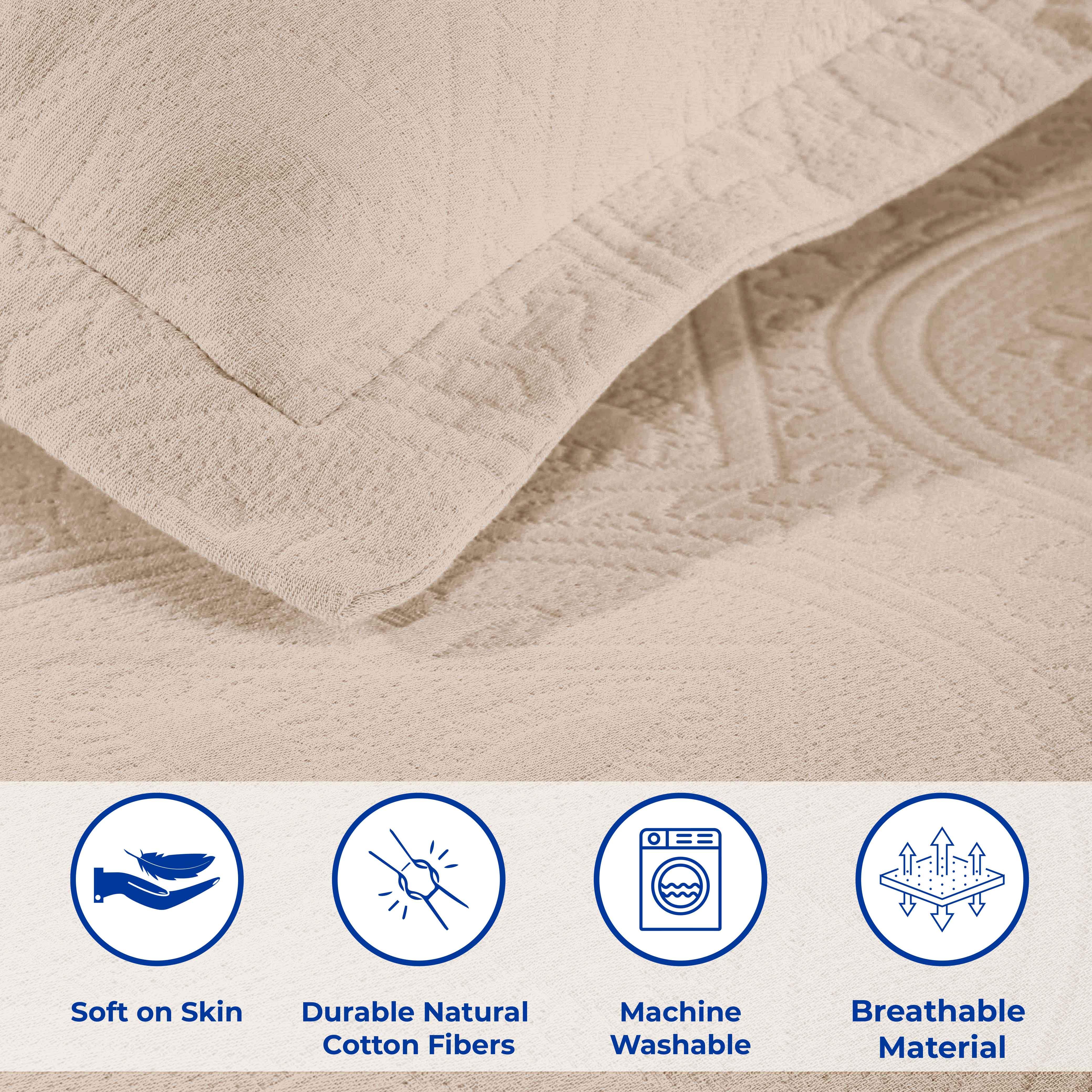 Celtic Circle Cotton Jacquard Matelasse Bedspread Set - Image 13