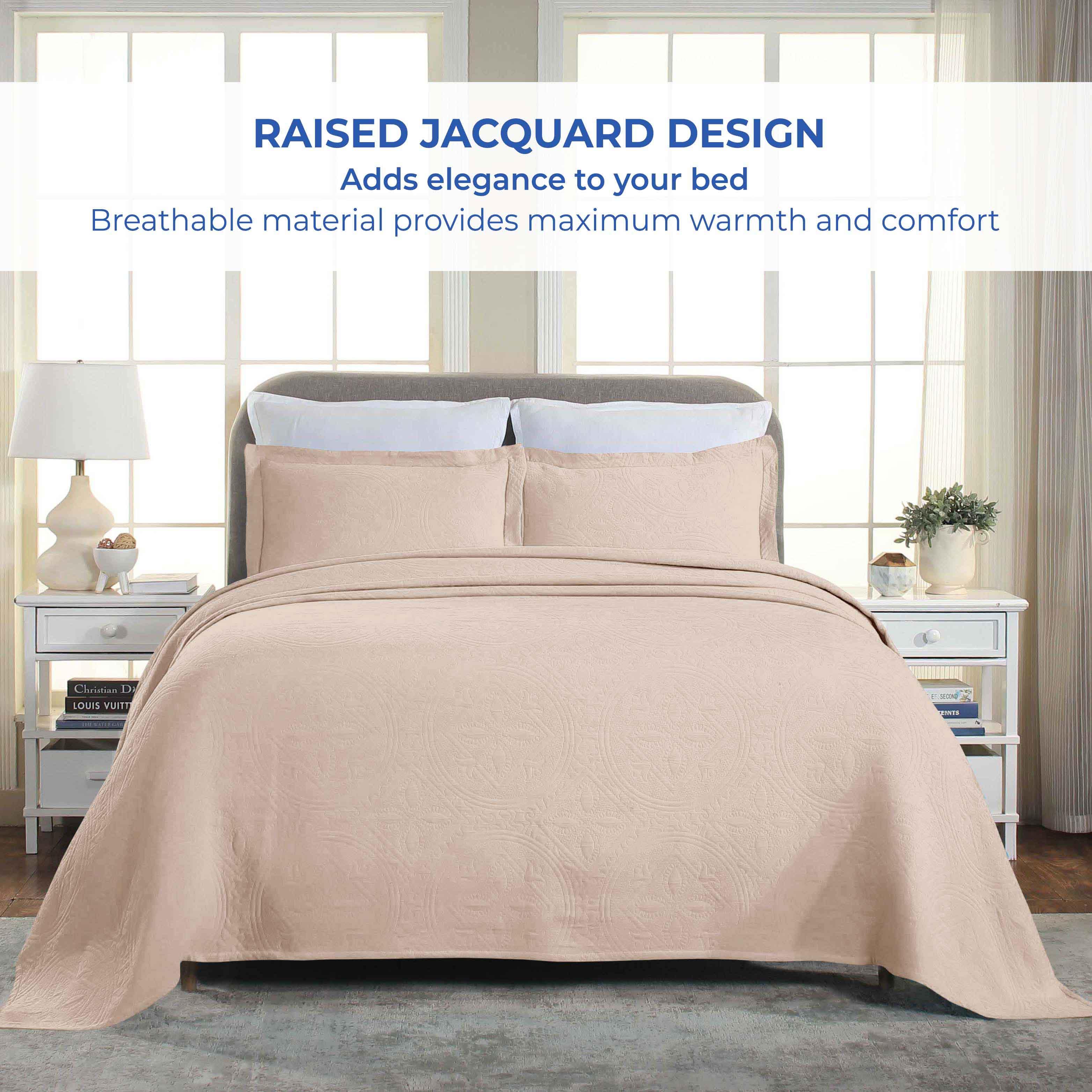 Celtic Circle Cotton Jacquard Matelasse Bedspread Set - Image 15