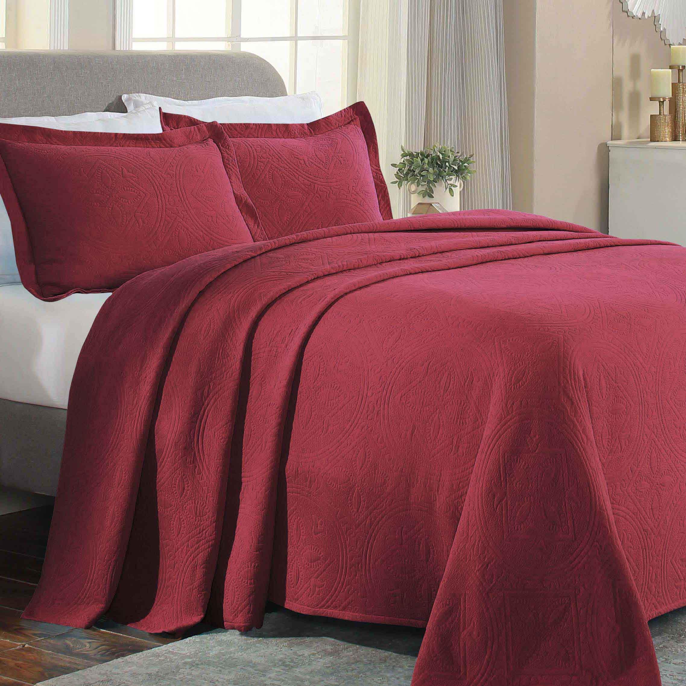 Celtic Circle Cotton Jacquard Matelasse Bedspread Set - Image 18
