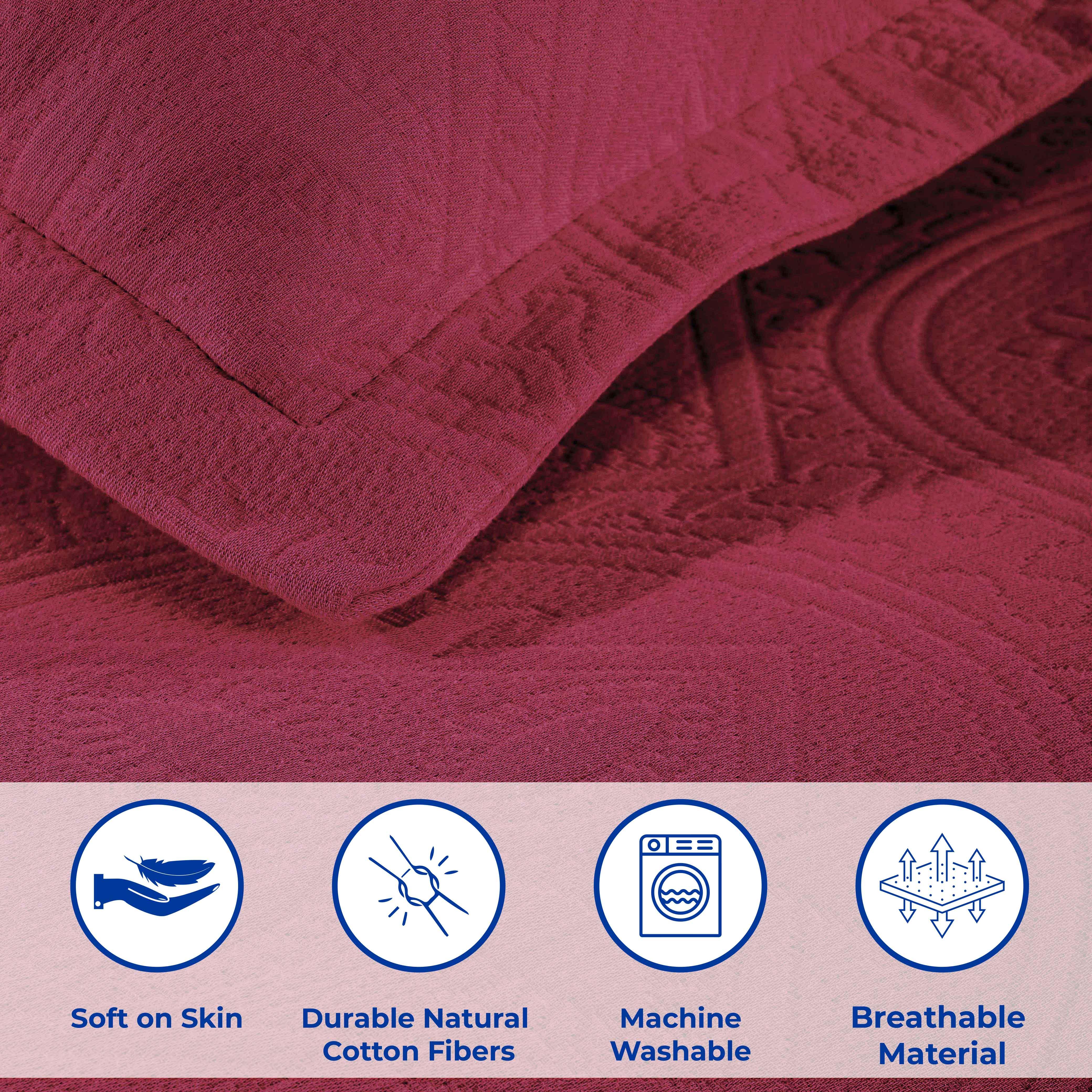 Celtic Circle Cotton Jacquard Matelasse Bedspread Set - Image 21