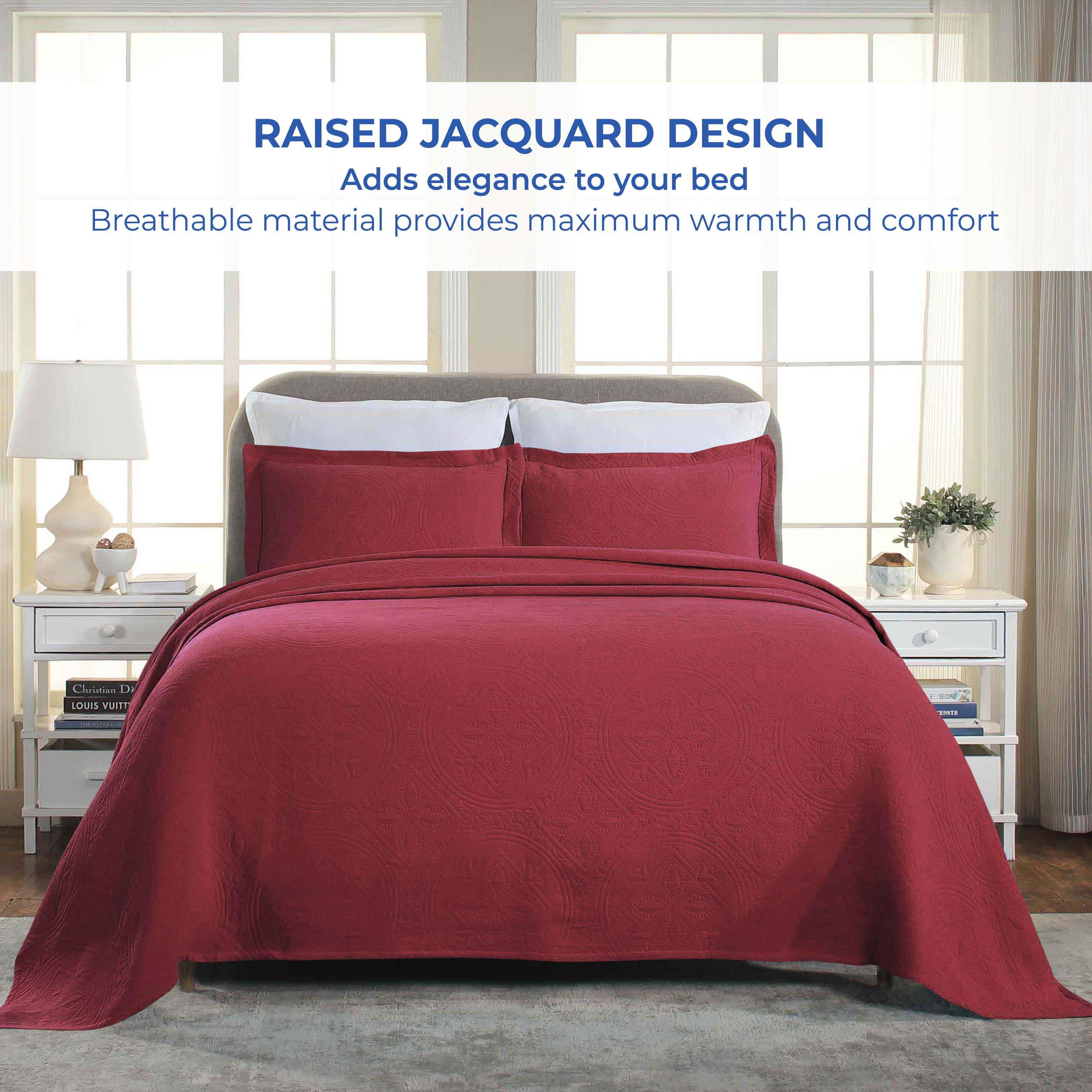 Celtic Circle Cotton Jacquard Matelasse Bedspread Set - Image 23