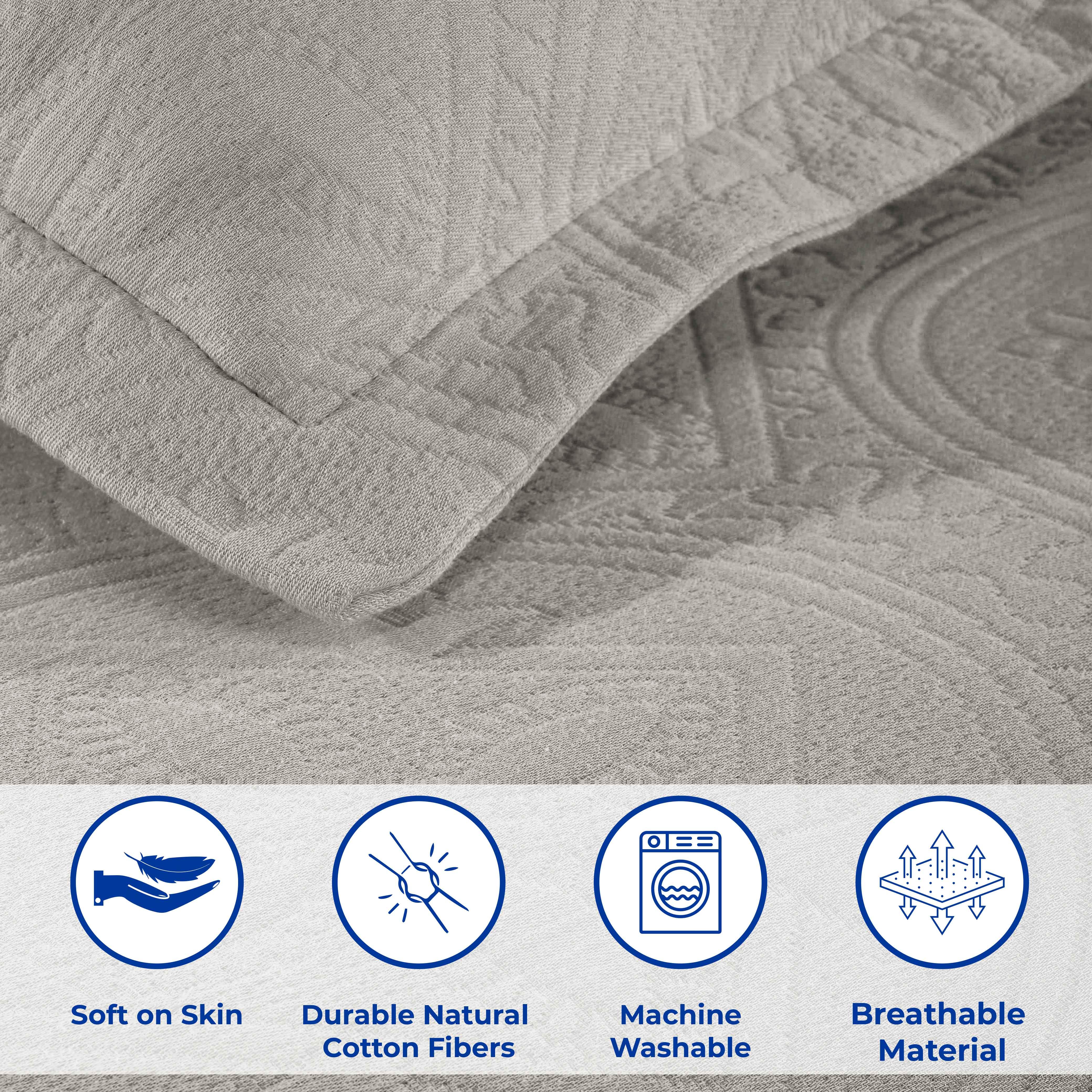 Celtic Circle Cotton Jacquard Matelasse Bedspread Set - Image 29