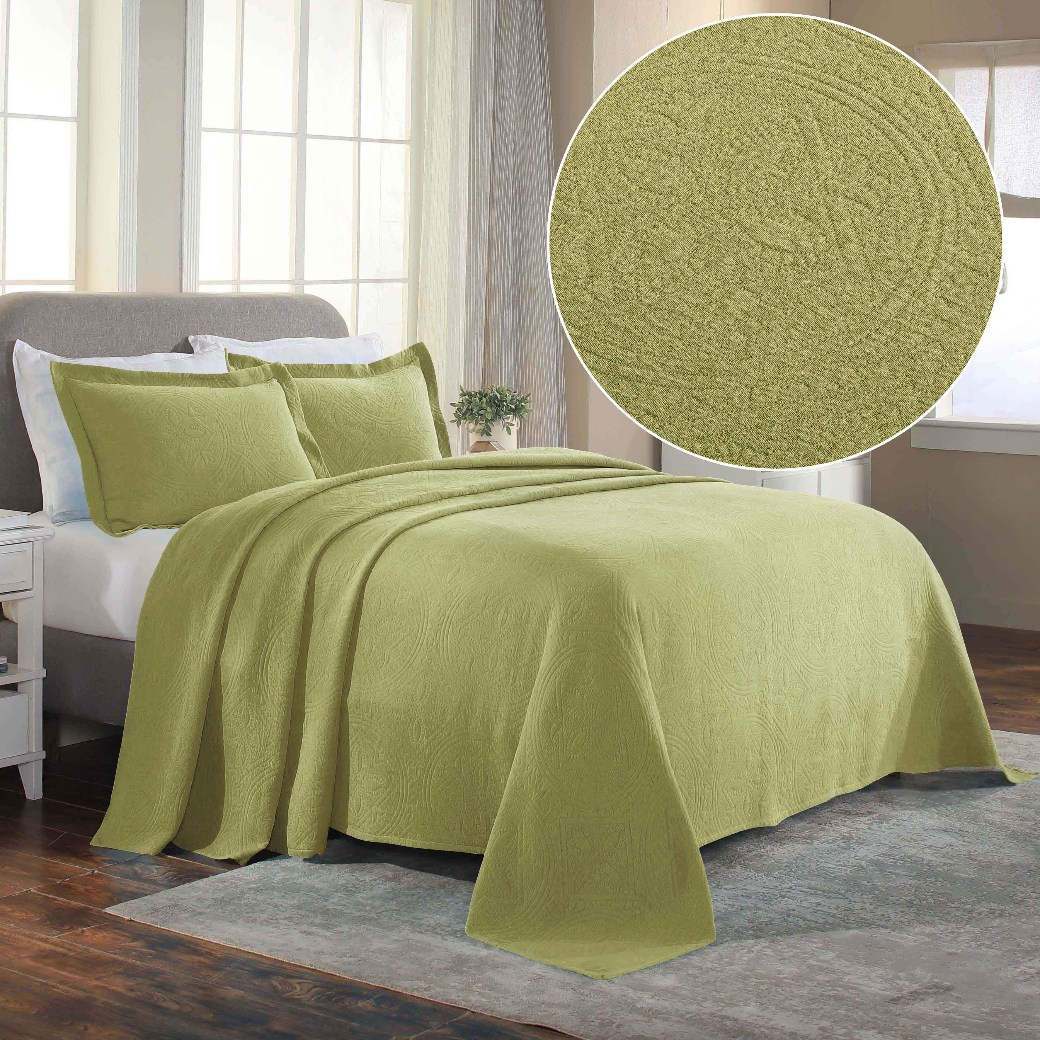 Celtic Circle Cotton Jacquard Matelasse Bedspread Set - Image 33