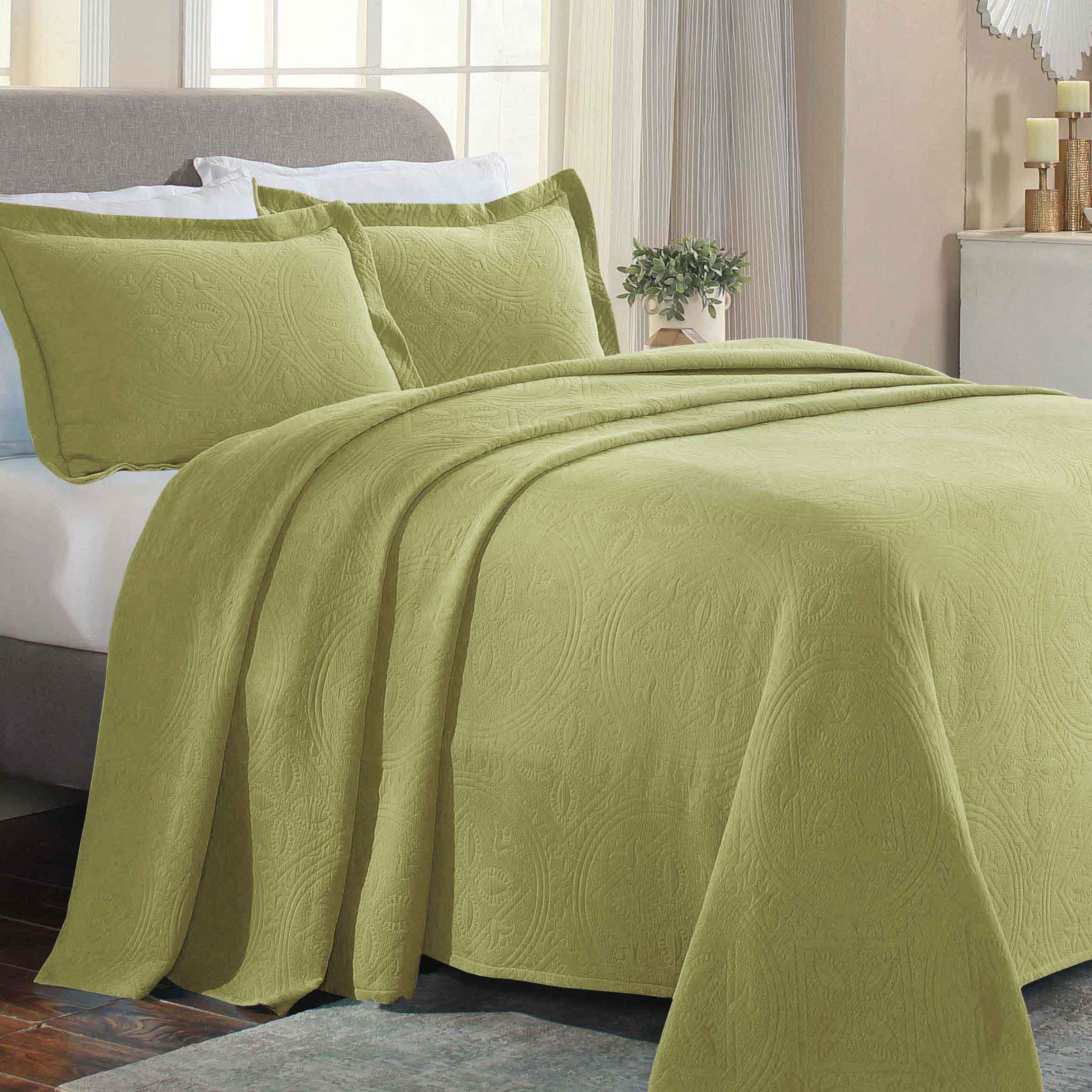 Celtic Circle Cotton Jacquard Matelasse Bedspread Set - Image 34